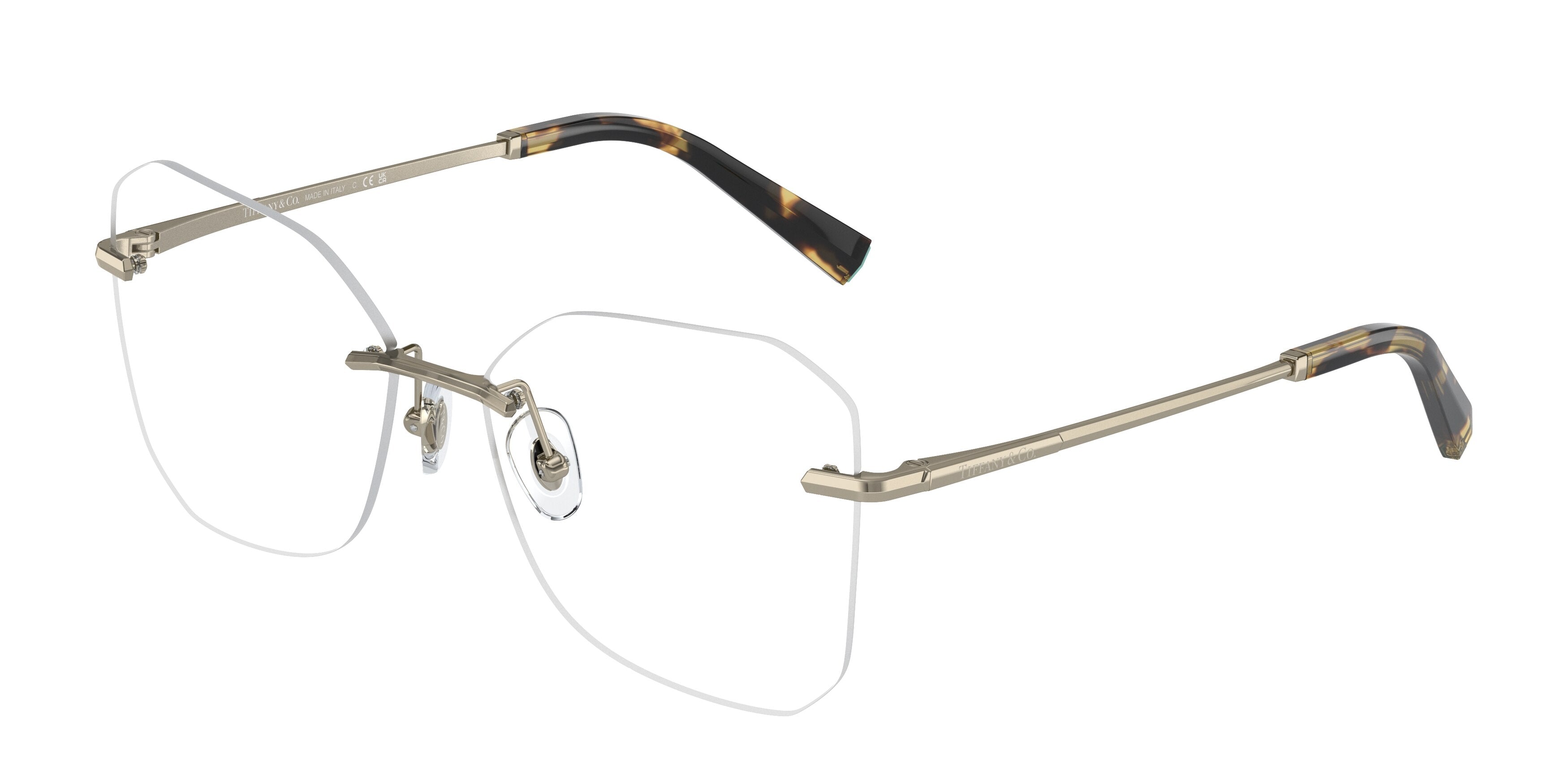 Tiffany TF1150 Irregular Eyeglasses  6154-Pale Gold 55-140-15 - Color Map Gold