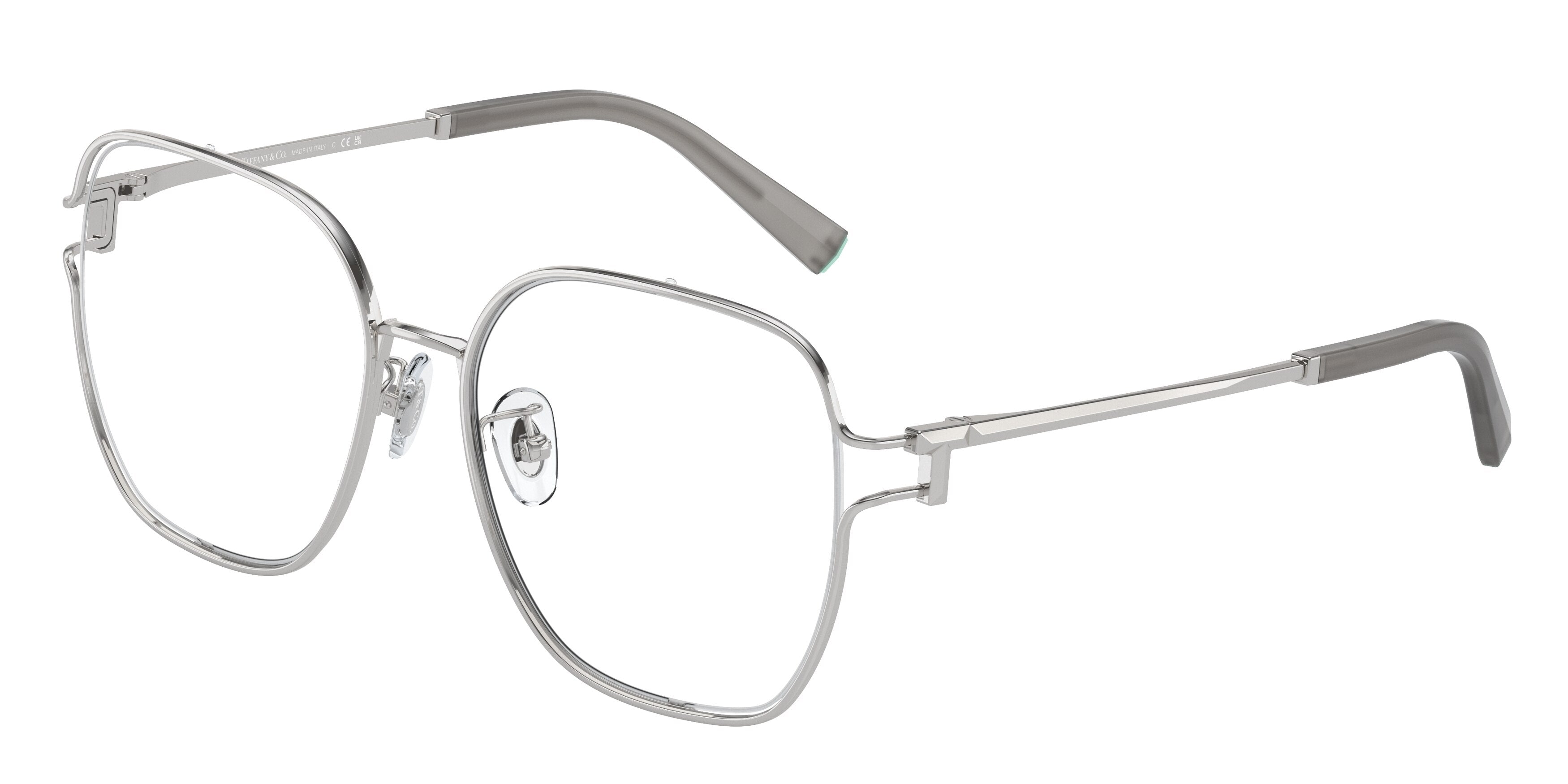 Tiffany TF1155D Square Eyeglasses  6001-Silver 55-140-17 - Color Map Silver