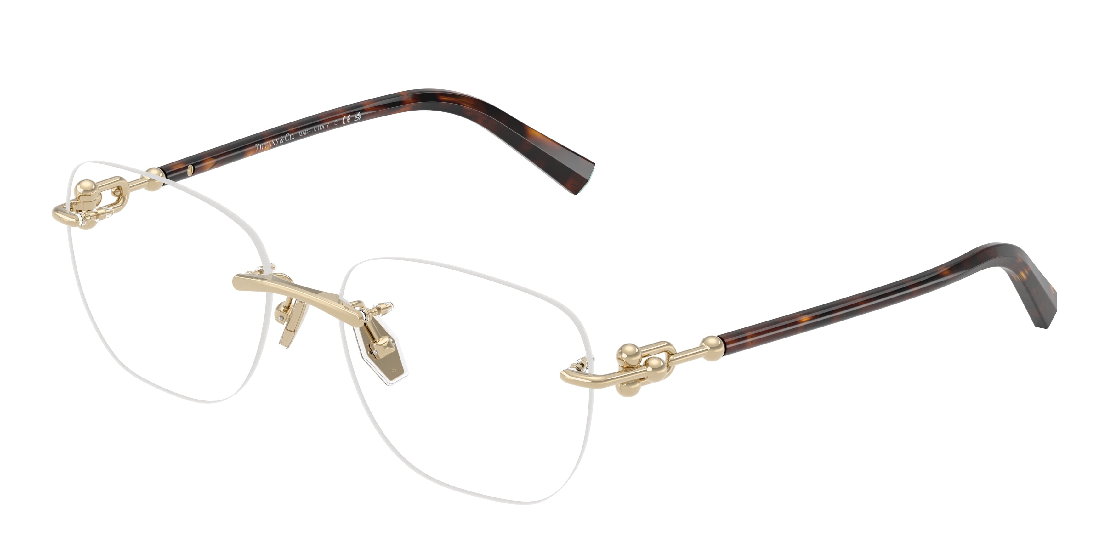Tiffany TF1170D Square Eyeglasses  6189-Pale Gold 54-140-17 - Color Map Gold
