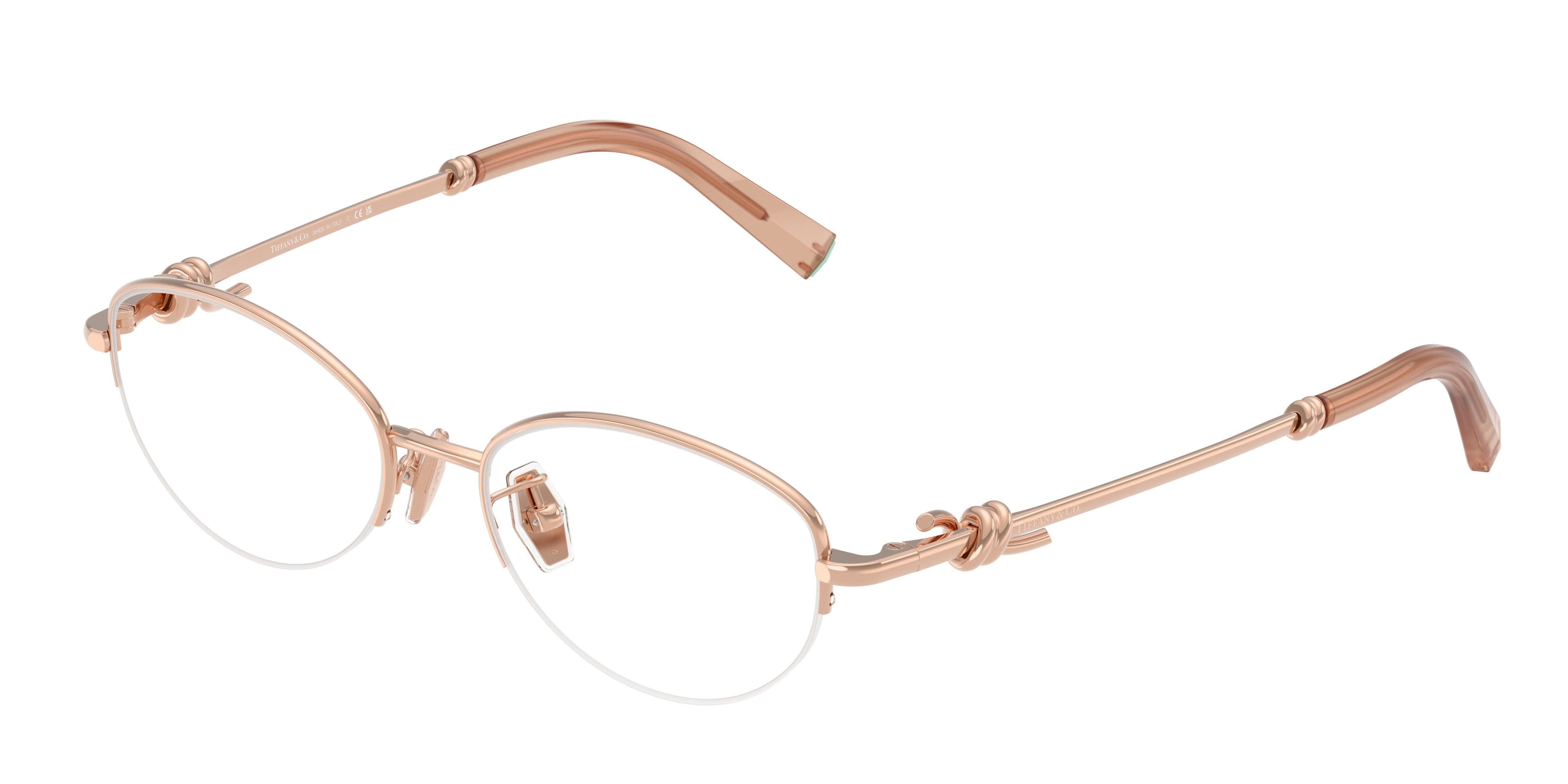 Tiffany TF1171D Oval Eyeglasses  6105-Rose Gold 51-140-17 - Color Map Gold
