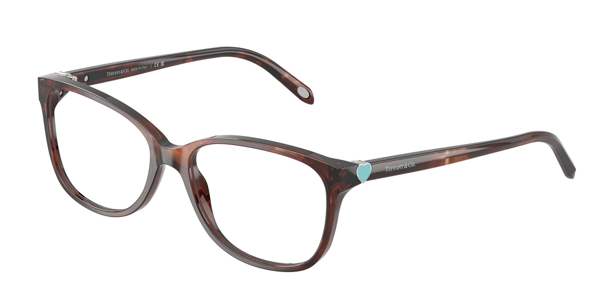 Tiffany TF2097 Square Eyeglasses  8421-Spotted Brown Havana 54-135-16 - Color Map Brown