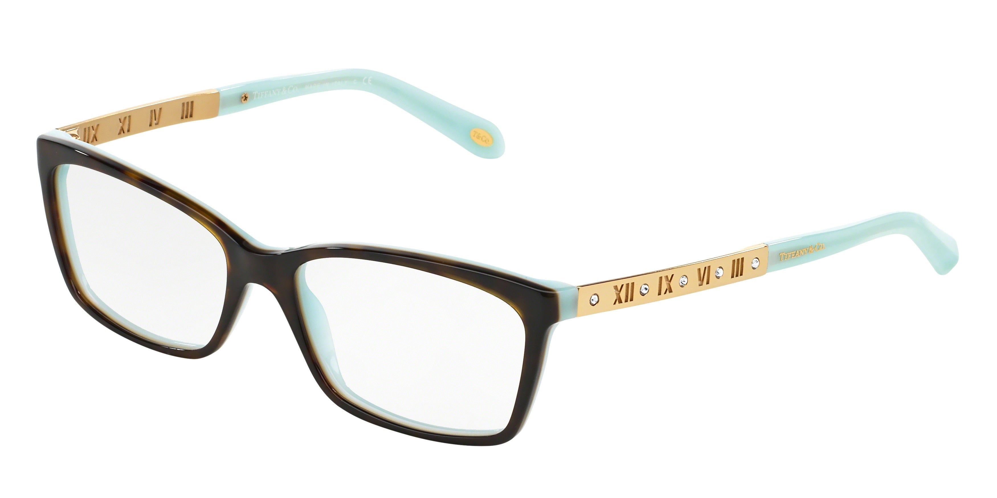 Tiffany TF2103B Rectangle Eyeglasses  8134-Havana 53-140-16 - Color Map Tortoise