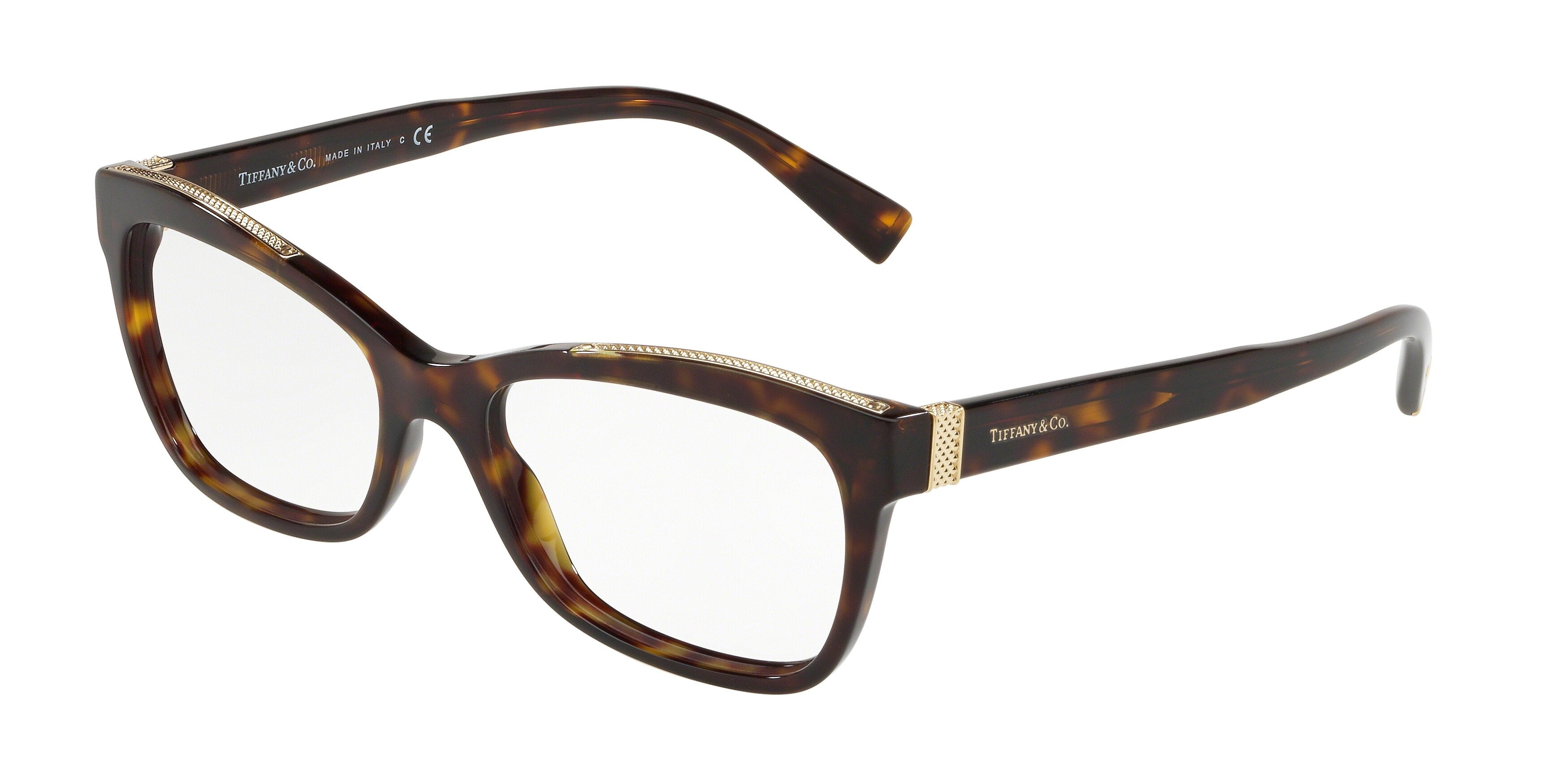 Tiffany TF2167 Rectangle Eyeglasses  8015-Havana 54-140-17 - Color Map Tortoise