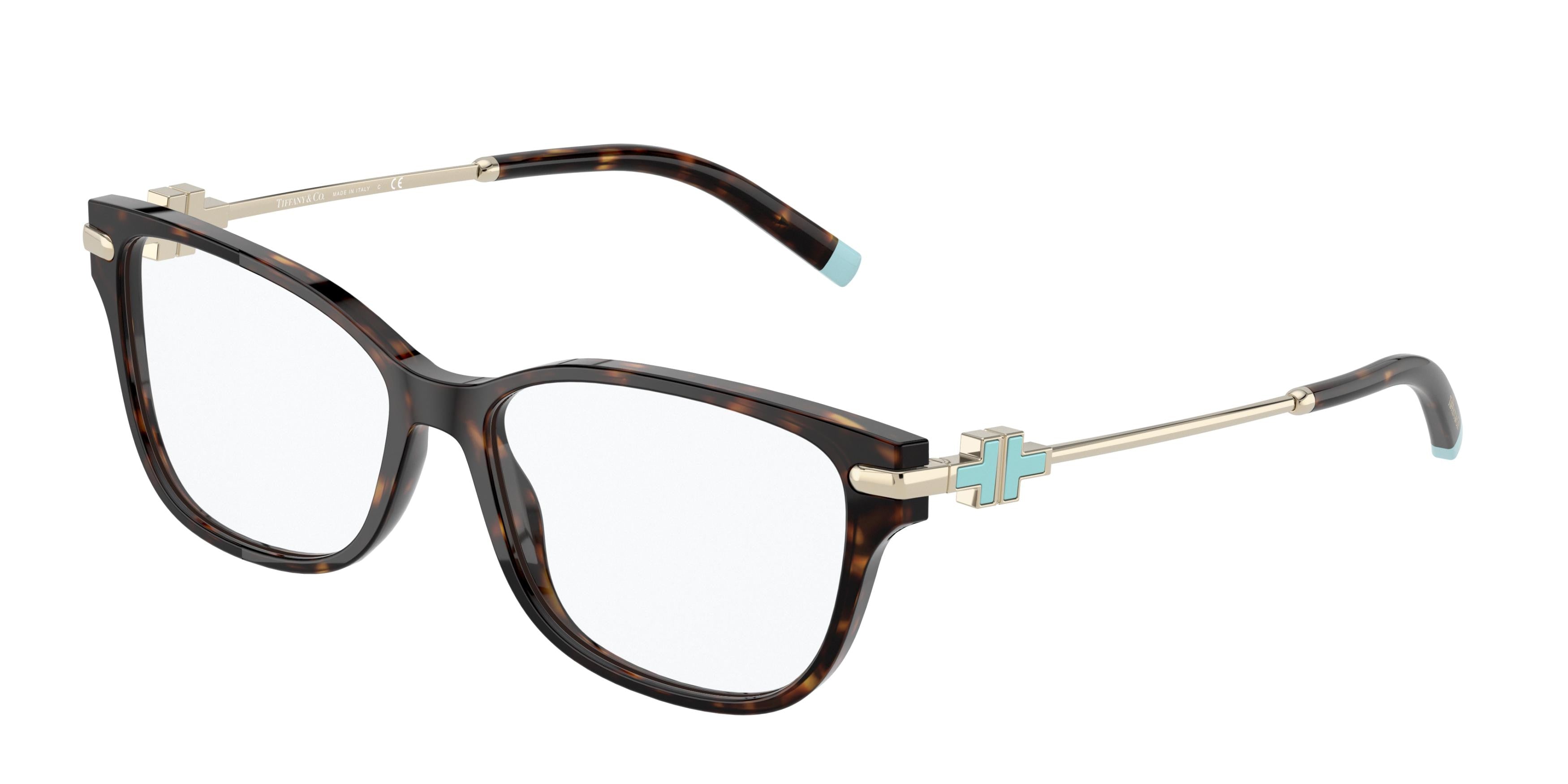 Tiffany TF2207 Rectangle Eyeglasses  8015-Havana 54-140-15 - Color Map Tortoise