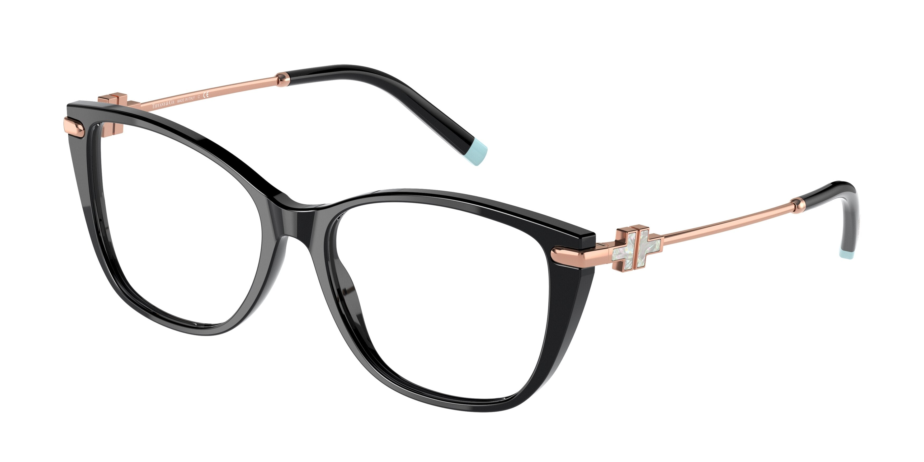 Tiffany TF2216 Butterfly Eyeglasses  8001-Black 54-140-16 - Color Map Black