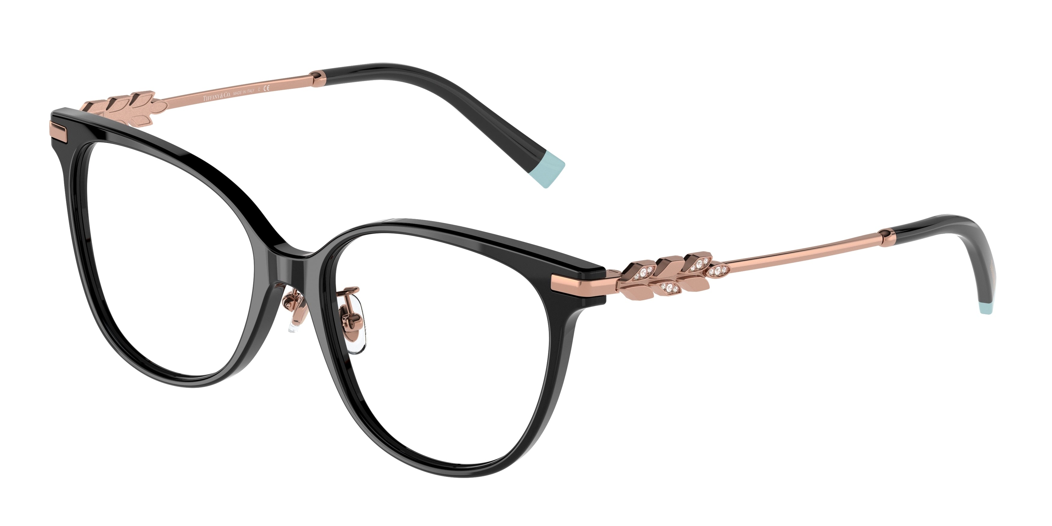 Tiffany TF2220BF Cat Eye Eyeglasses  8001-Black 52-140-16 - Color Map Black