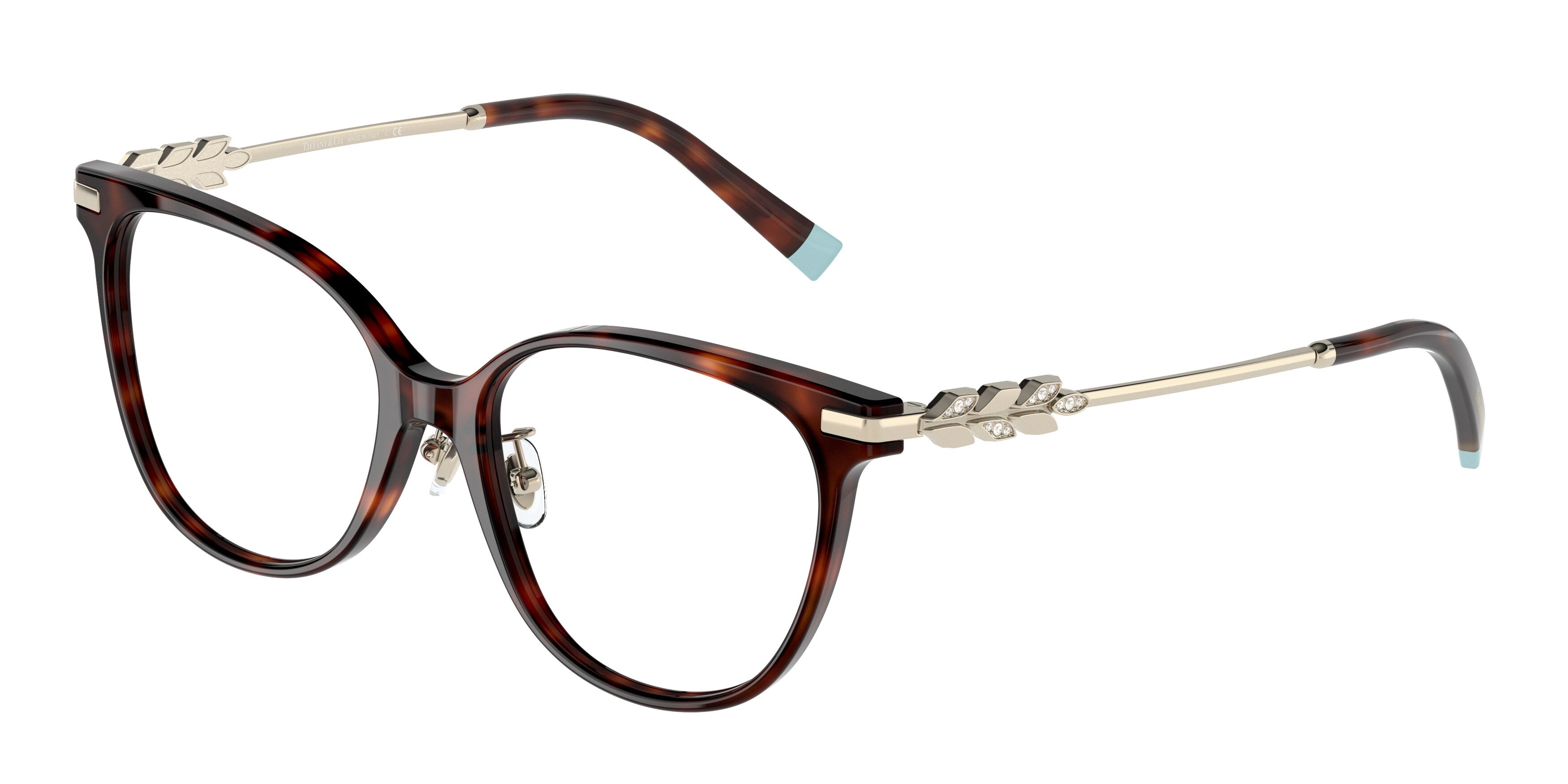 Tiffany TF2220BF Cat Eye Eyeglasses  8002-Havana 52-140-16 - Color Map Tortoise