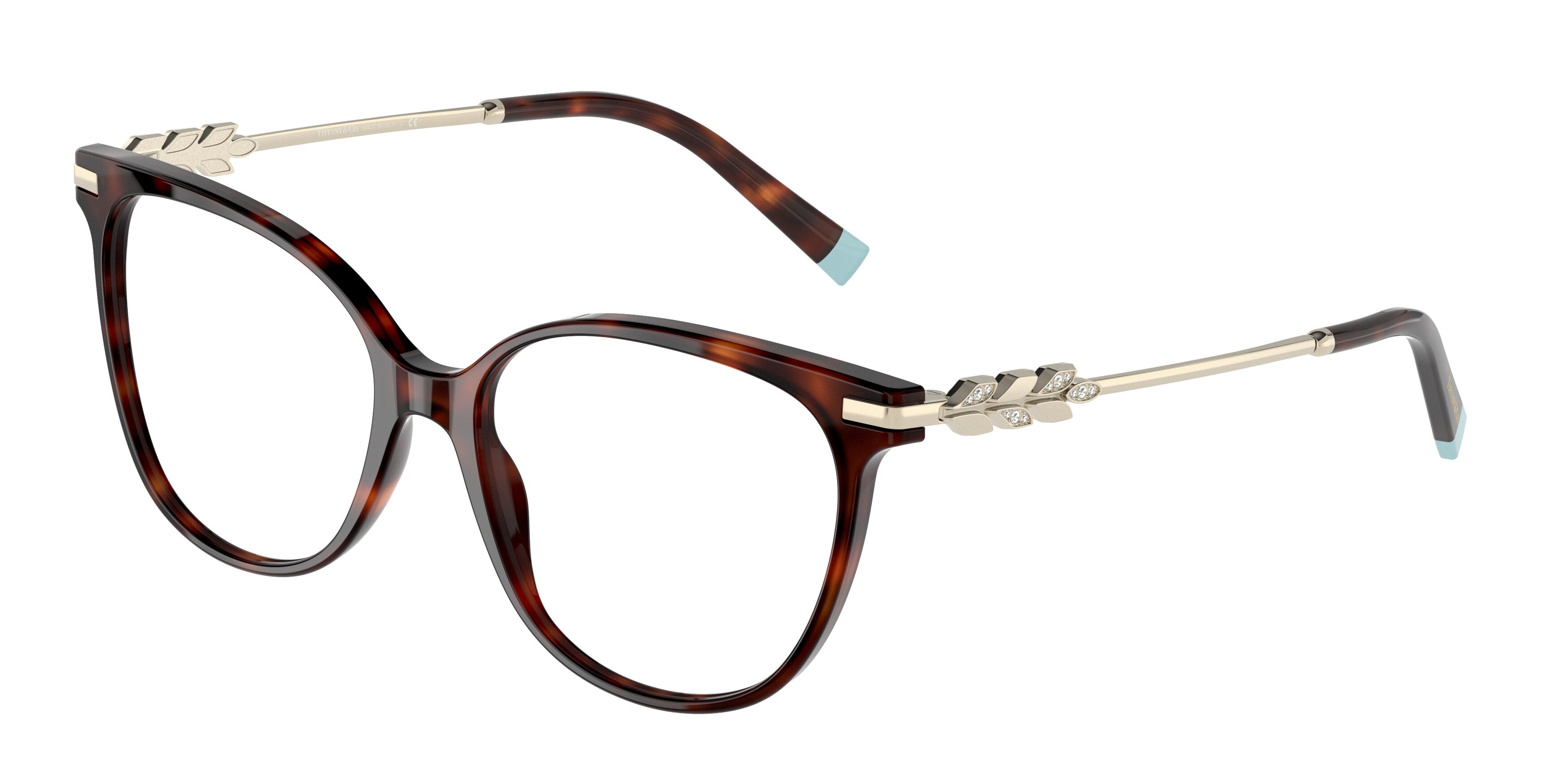 Tiffany TF2220B Cat Eye Eyeglasses  8002-Havana 54-140-16 - Color Map Tortoise
