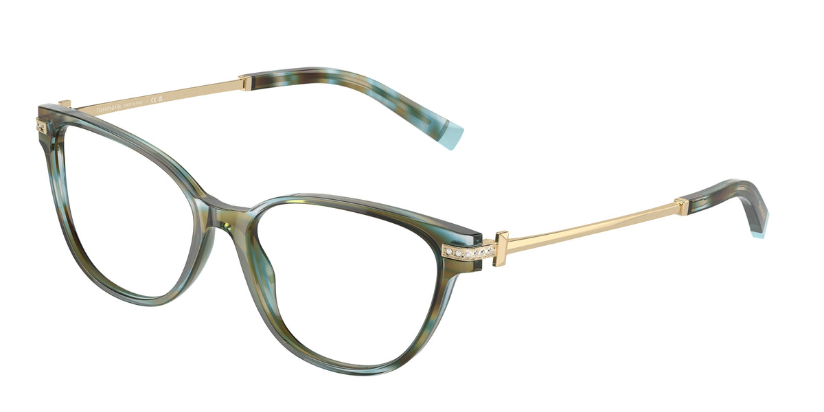 Tiffany TF2223B Cat Eye Eyeglasses  8124-Ocean Turquoise 54-140-16 - Color Map Blue