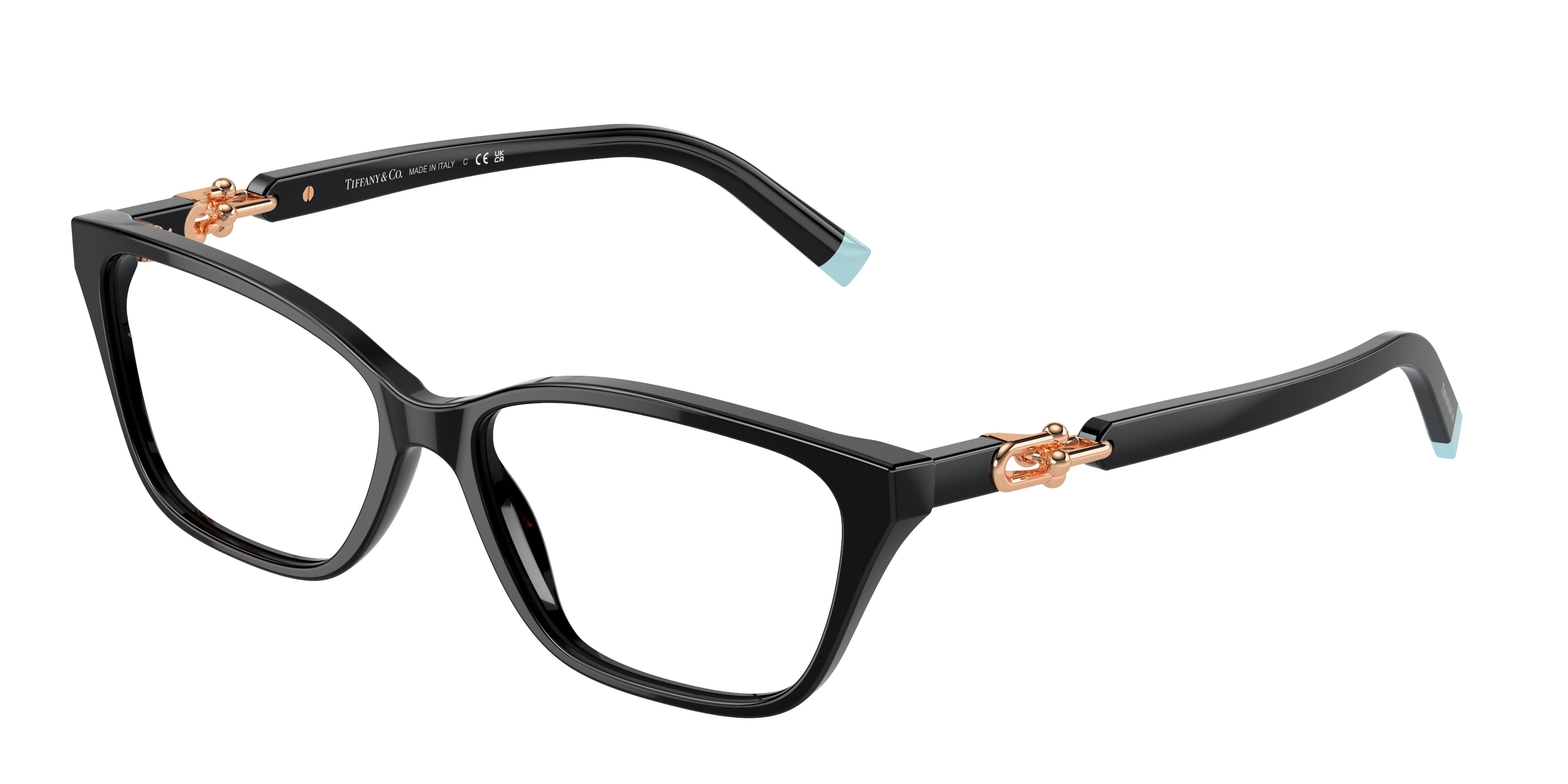 Tiffany TF2229 Rectangle Eyeglasses  8420-Black 53-140-15 - Color Map Black