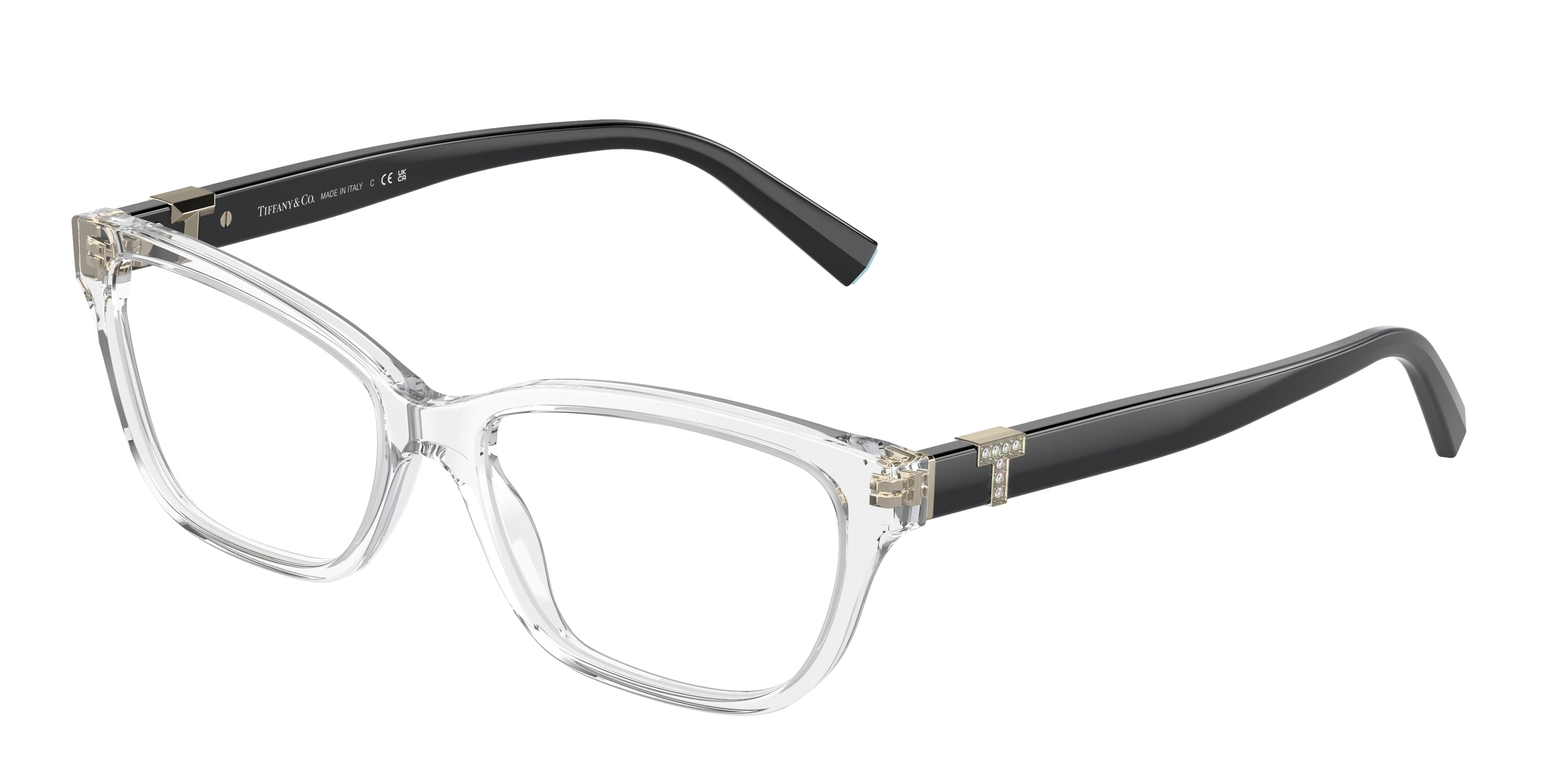 Tiffany TF2233B Pillow Eyeglasses  8047-Crystal 54-140-16 - Color Map Transparent