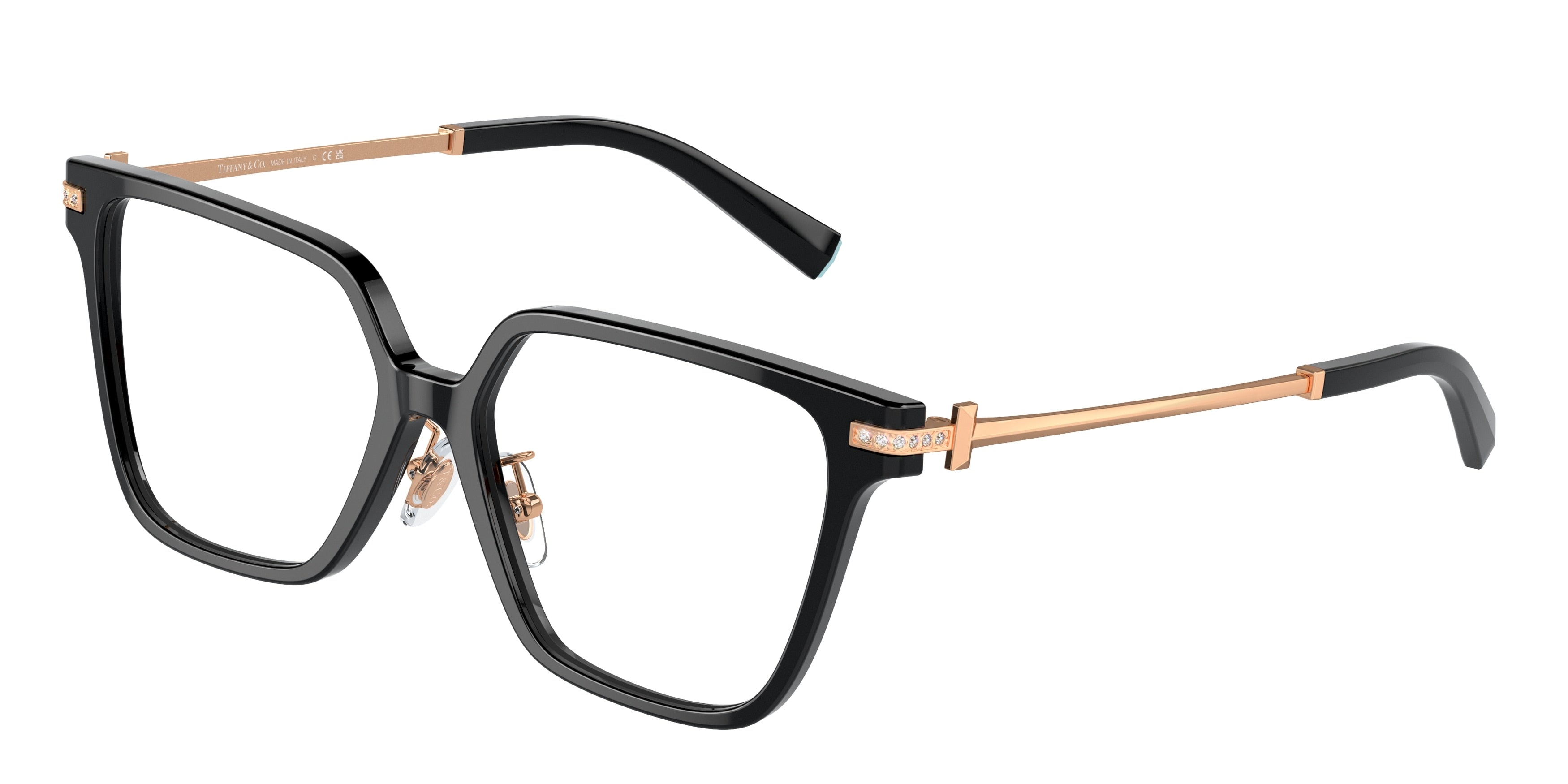 Tiffany TF2234BF Square Eyeglasses  8001-Black 54-140-15 - Color Map Black