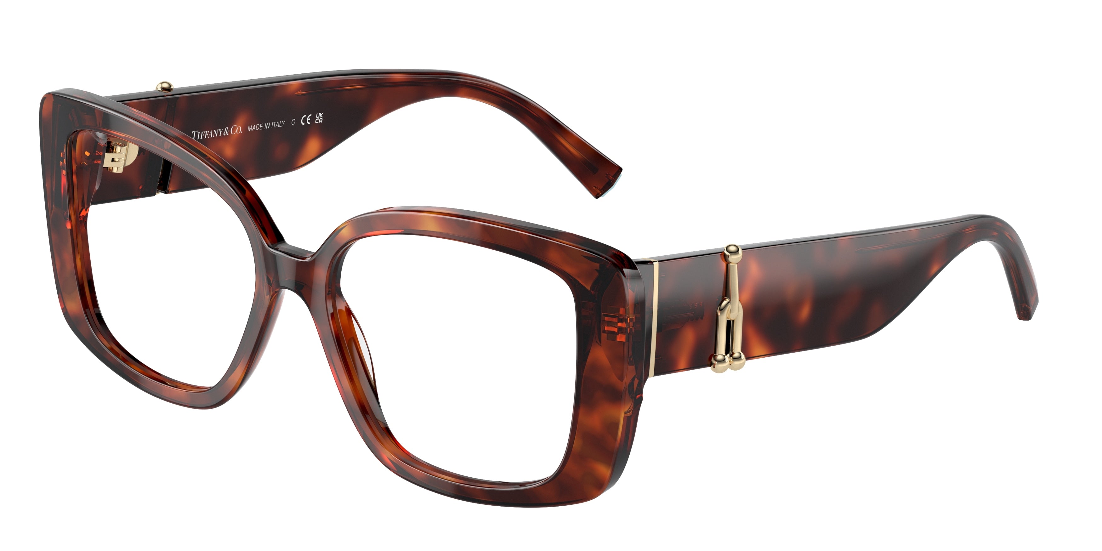 Tiffany TF2235 Square Eyeglasses  8002-Havana 53-140-16 - Color Map Tortoise