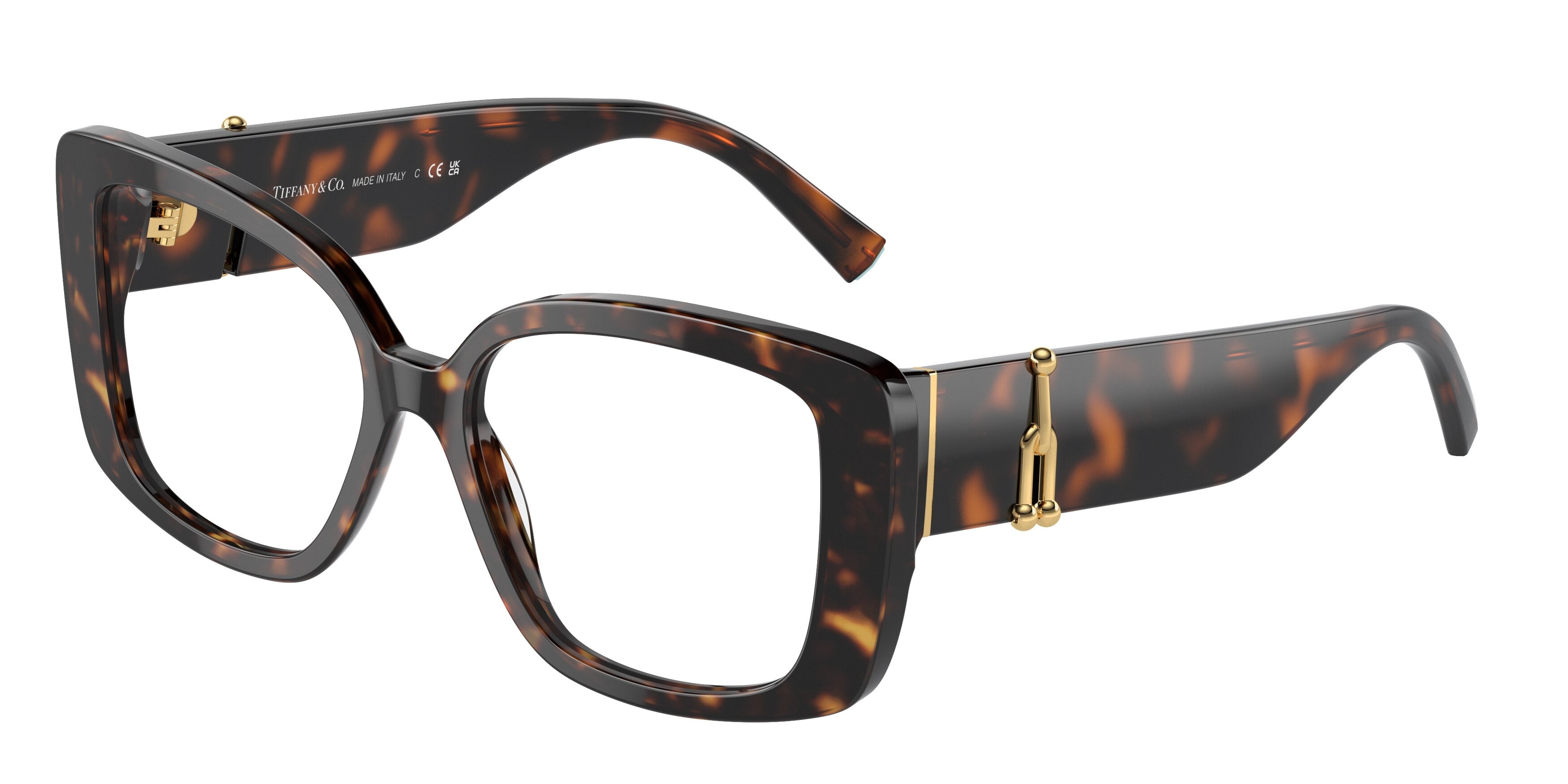 Tiffany TF2235 Square Eyeglasses  8015-Havana 53-140-16 - Color Map Tortoise
