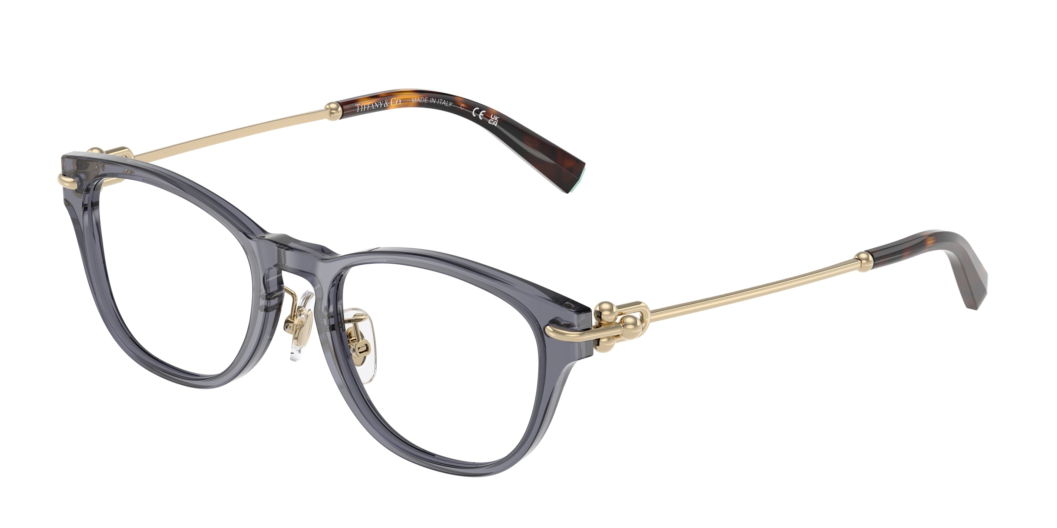 Tiffany TF2237D Pillow Eyeglasses  8405-Crystal Dark Violet 48-140-18 - Color Map Violet