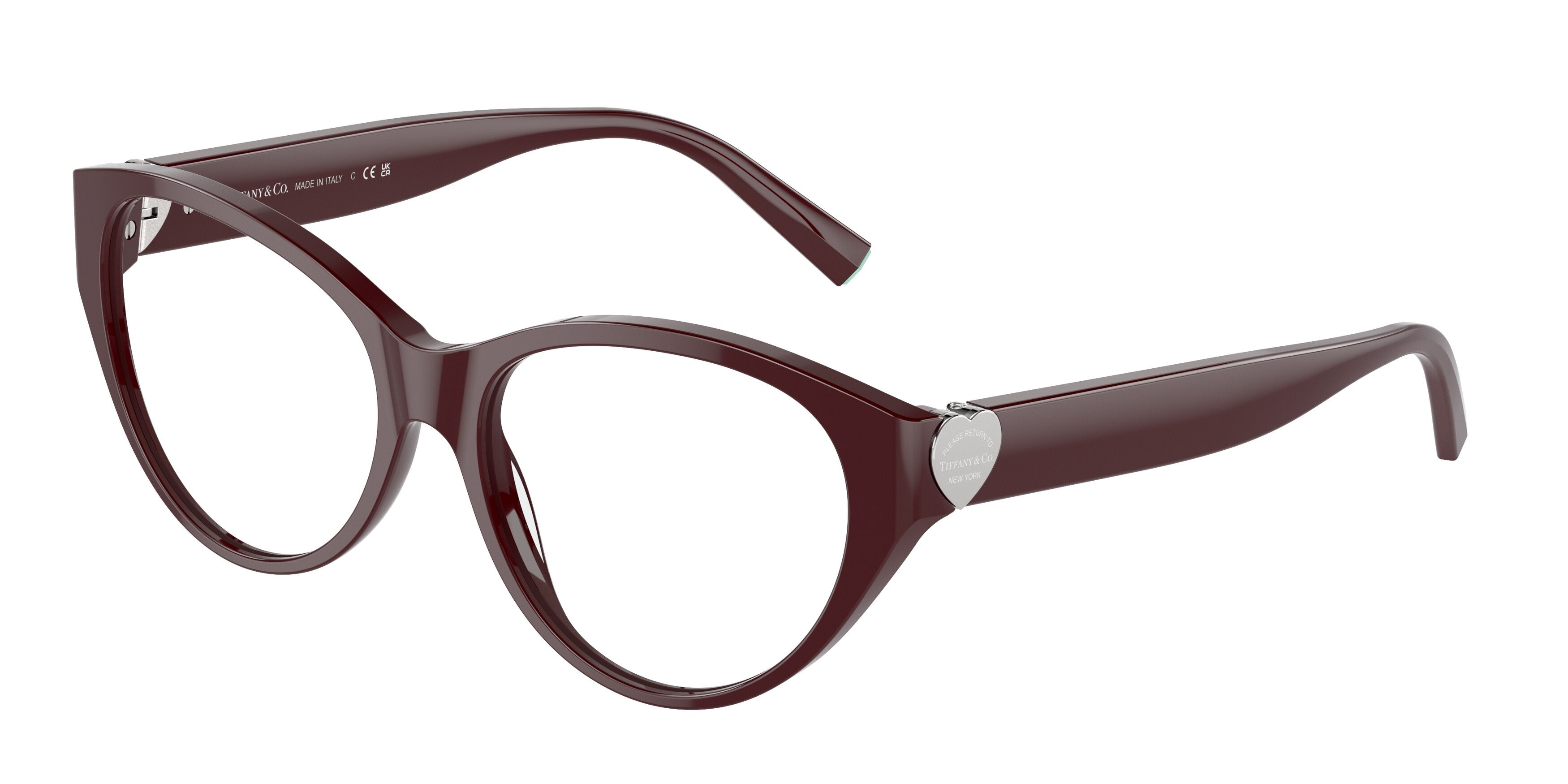Tiffany TF2244F Phantos Eyeglasses  8389-Burgundy 53-140-16 - Color Map Violet