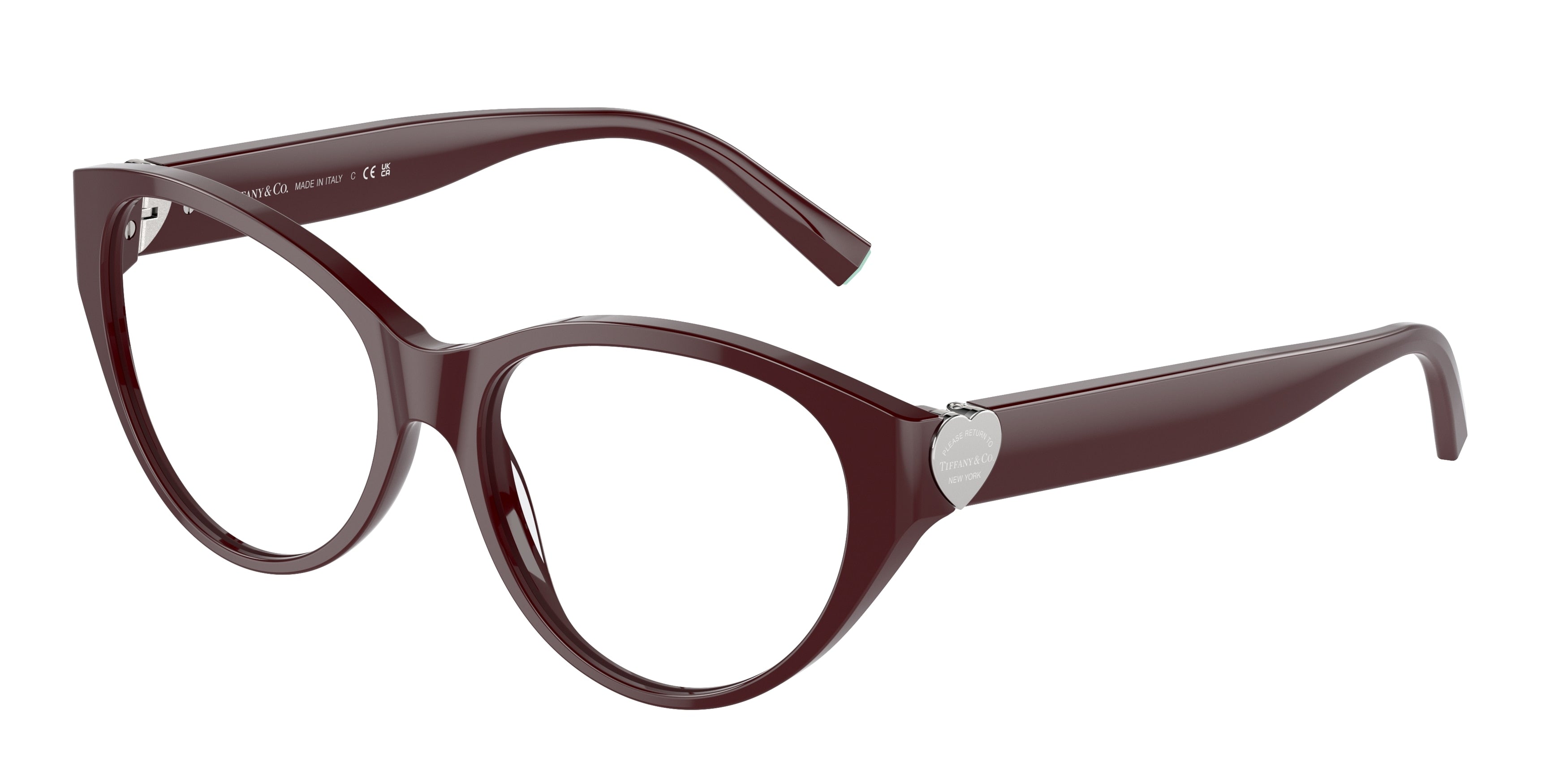 Tiffany TF2244 Phantos Eyeglasses  8389-Burgundy 55-140-16 - Color Map Violet
