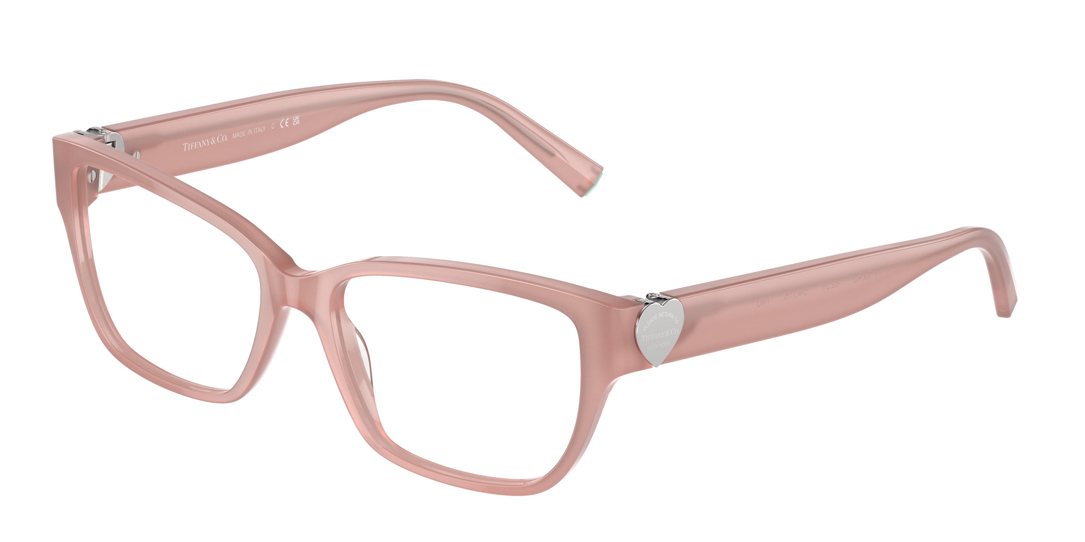 Tiffany TF2245 Rectangle Eyeglasses  8395-Opal Pink 54-140-16 - Color Map Pink
