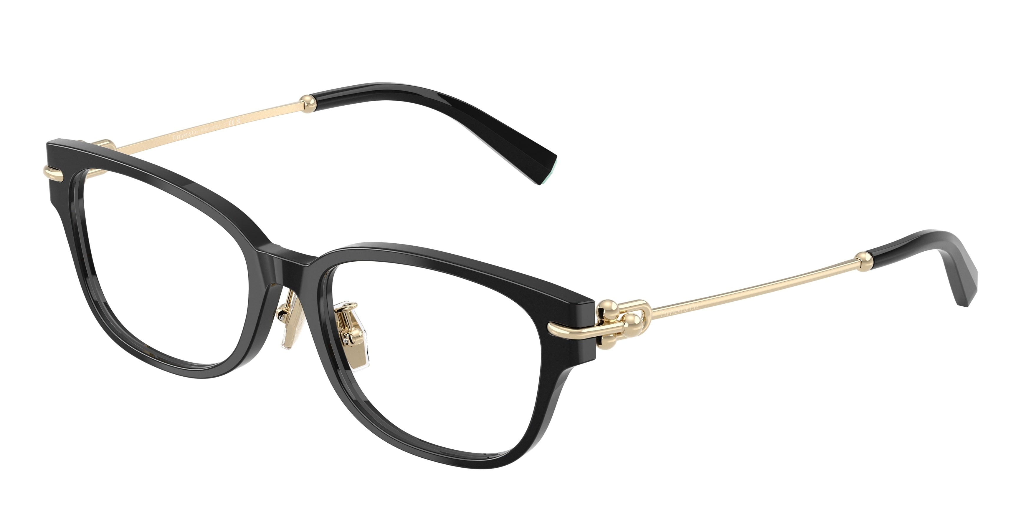 Tiffany TF2262F Pillow Eyeglasses  8001-Black 52-140-17 - Color Map Black