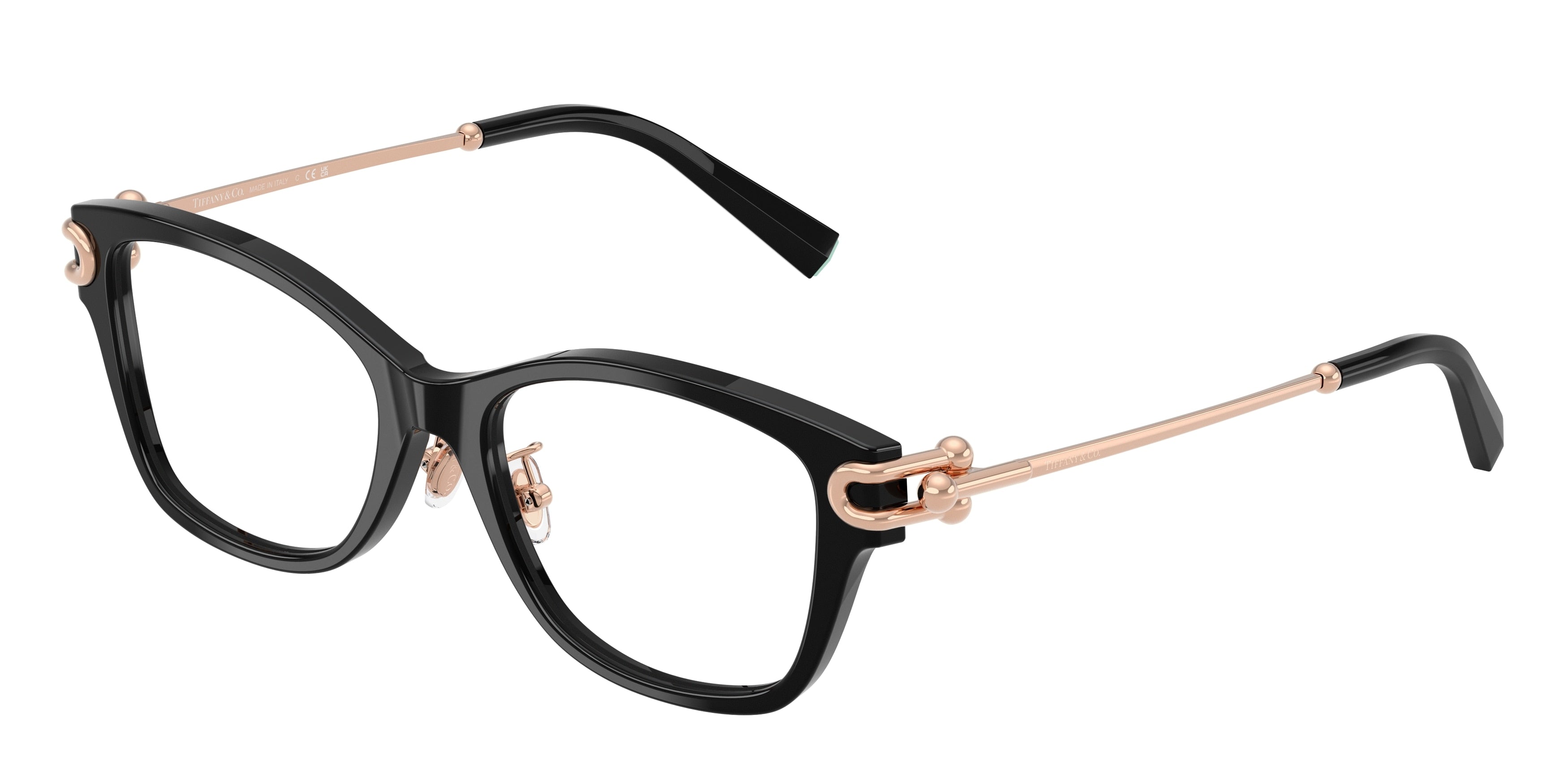 Tiffany TF2266F Butterfly Eyeglasses  8001-Black 51-140-17 - Color Map Black