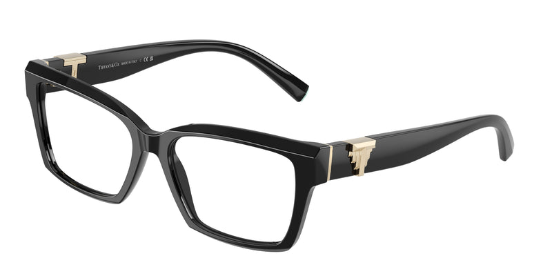 Tiffany TF2267F Square Eyeglasses  8001-Black 52-140-16 - Color Map Black