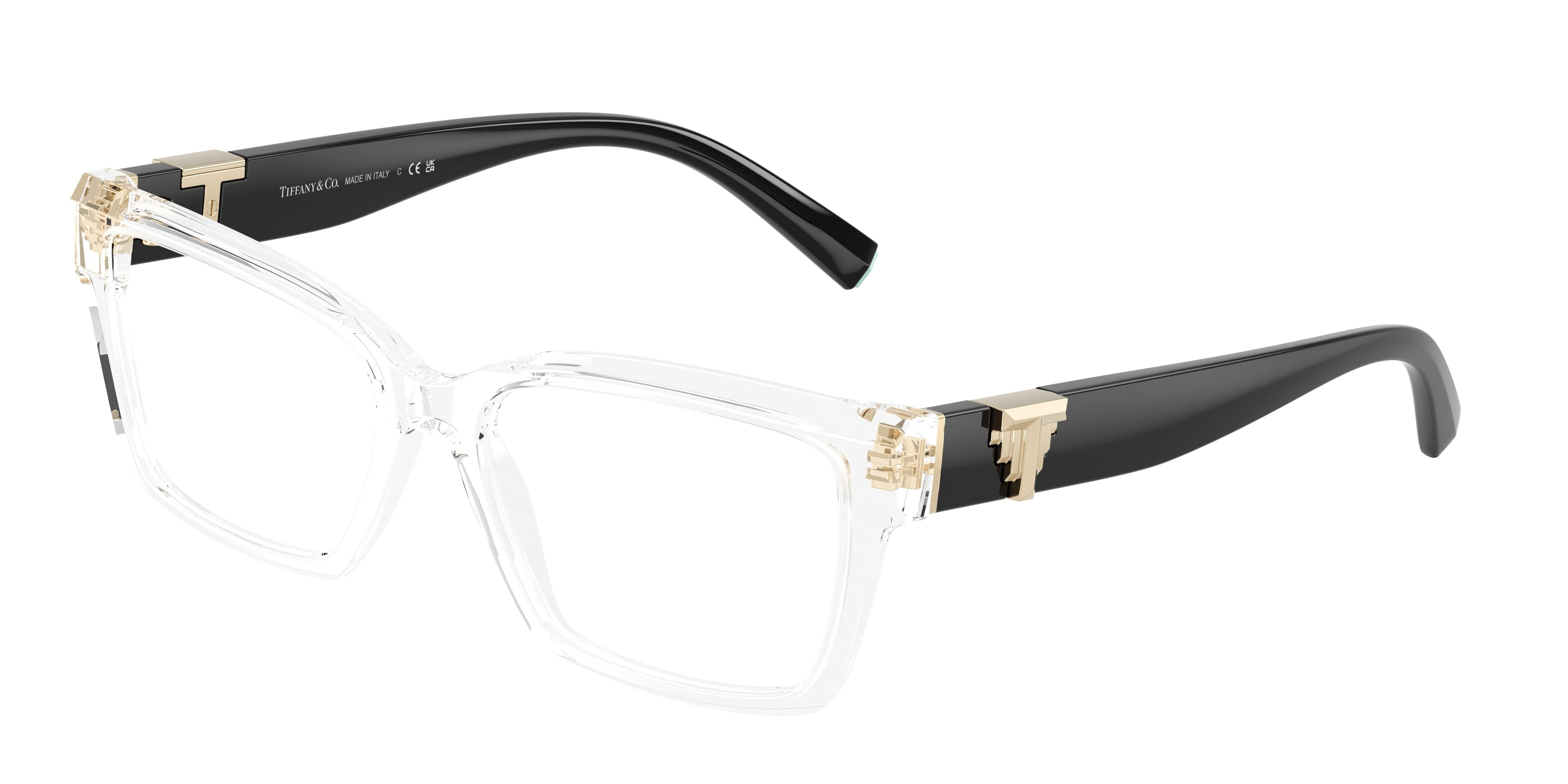 Tiffany TF2267 Square Eyeglasses  8047-Clear 54-140-16 - Color Map Transparent