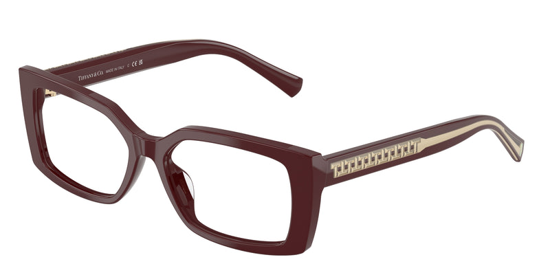 Tiffany TF2269U Rectangle Eyeglasses  8389-Burgundy 54-140-16 - Color Map Violet