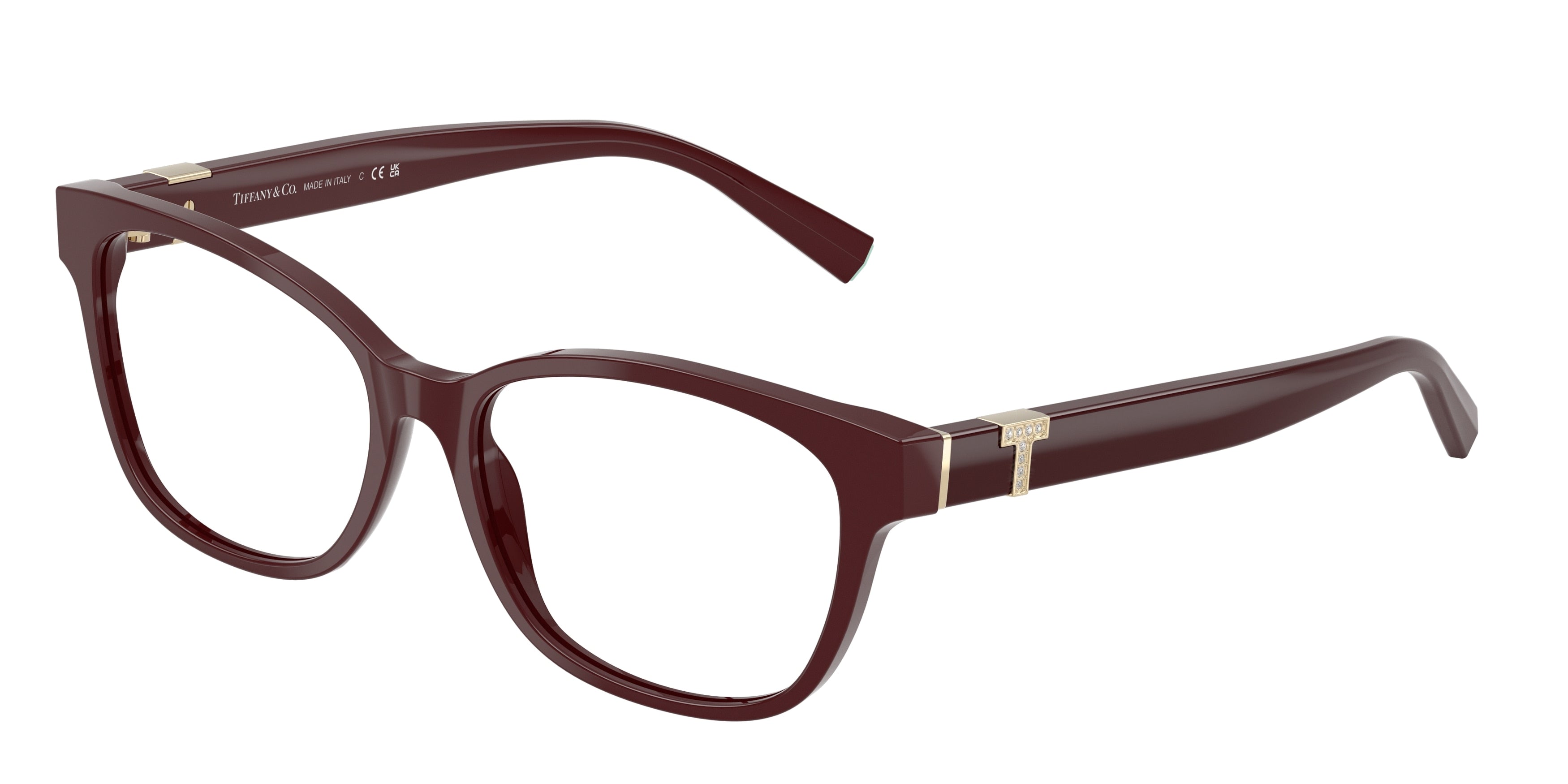 Tiffany TF2270B Pillow Eyeglasses  8389-Burgundy 55-140-16 - Color Map Violet