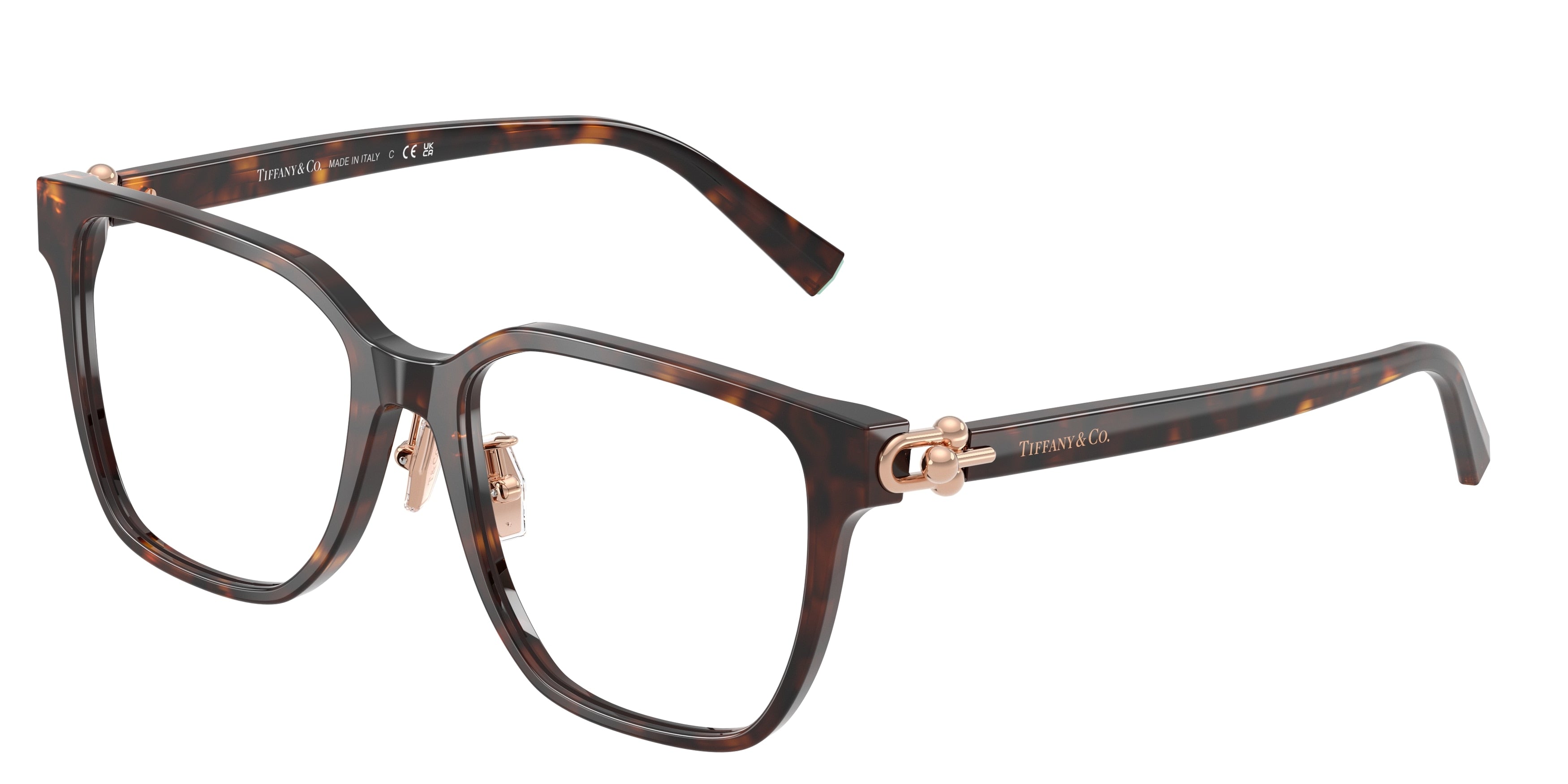Tiffany TF2274D Square Eyeglasses  8015-Havana 53-140-17 - Color Map Tortoise