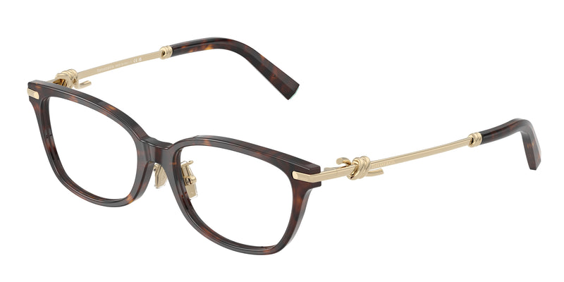 Tiffany TF2281F Pillow Eyeglasses  8015-Havana 51-140-16 - Color Map Tortoise