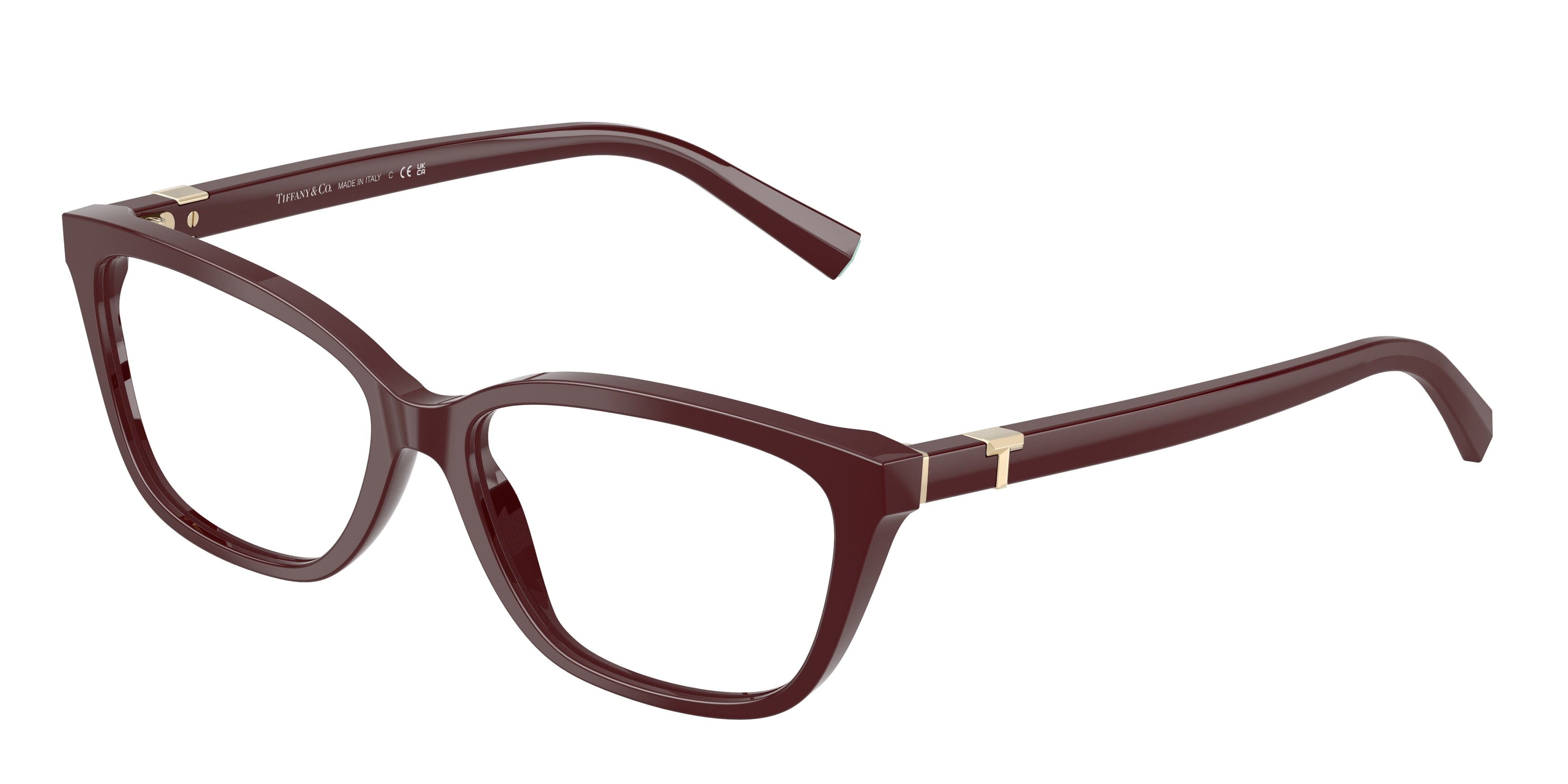 Tiffany TF2282 Pillow Eyeglasses  8389-Burgundy 55-140-15 - Color Map Violet