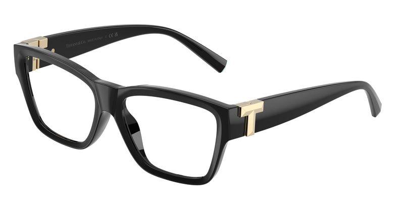 Tiffany TF2285U Rectangle Eyeglasses  8001-Black 55-140-16 - Color Map Black