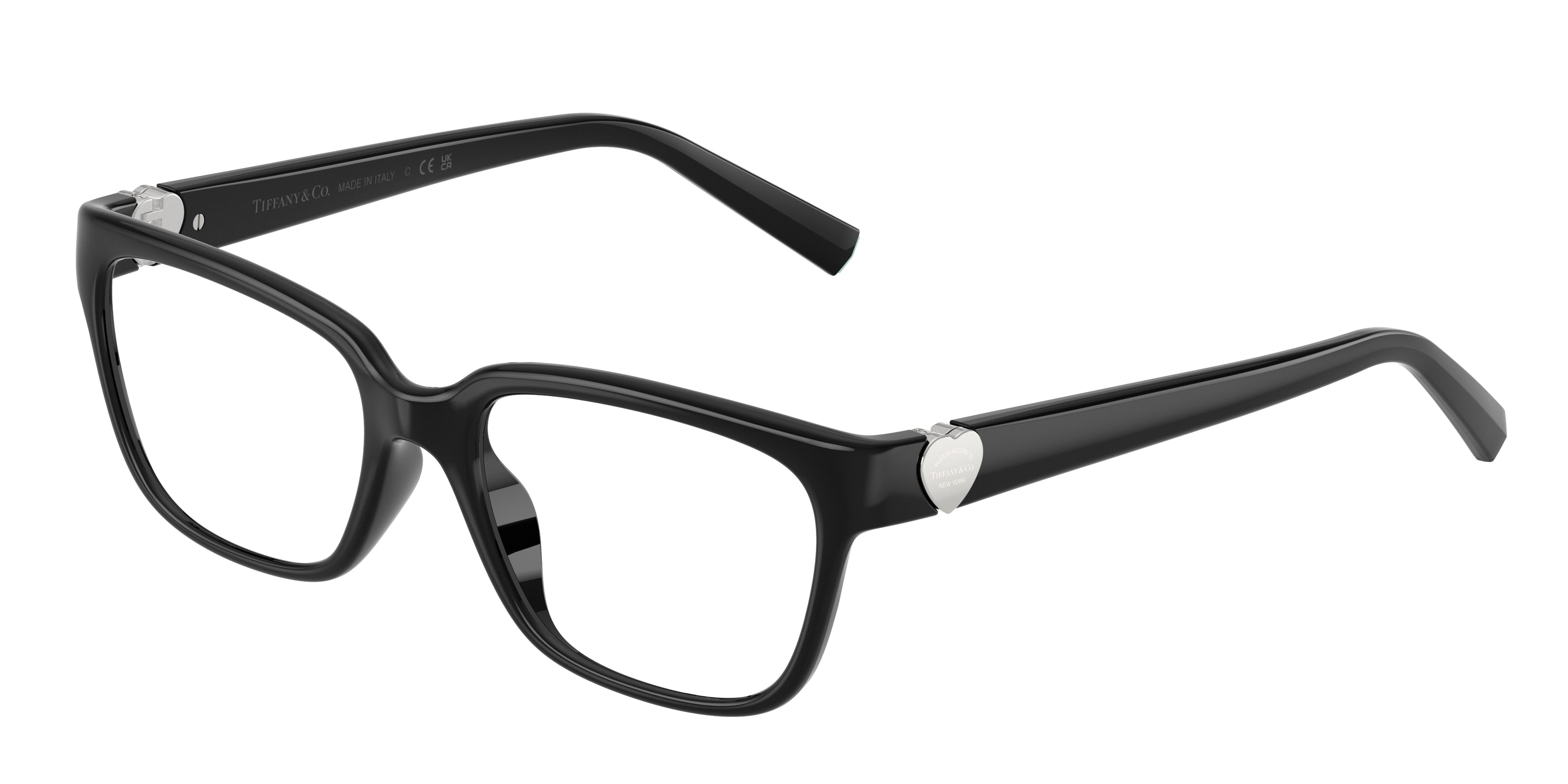 Tiffany TF2286D Pillow Eyeglasses  8001-Black 52-140-17 - Color Map Black