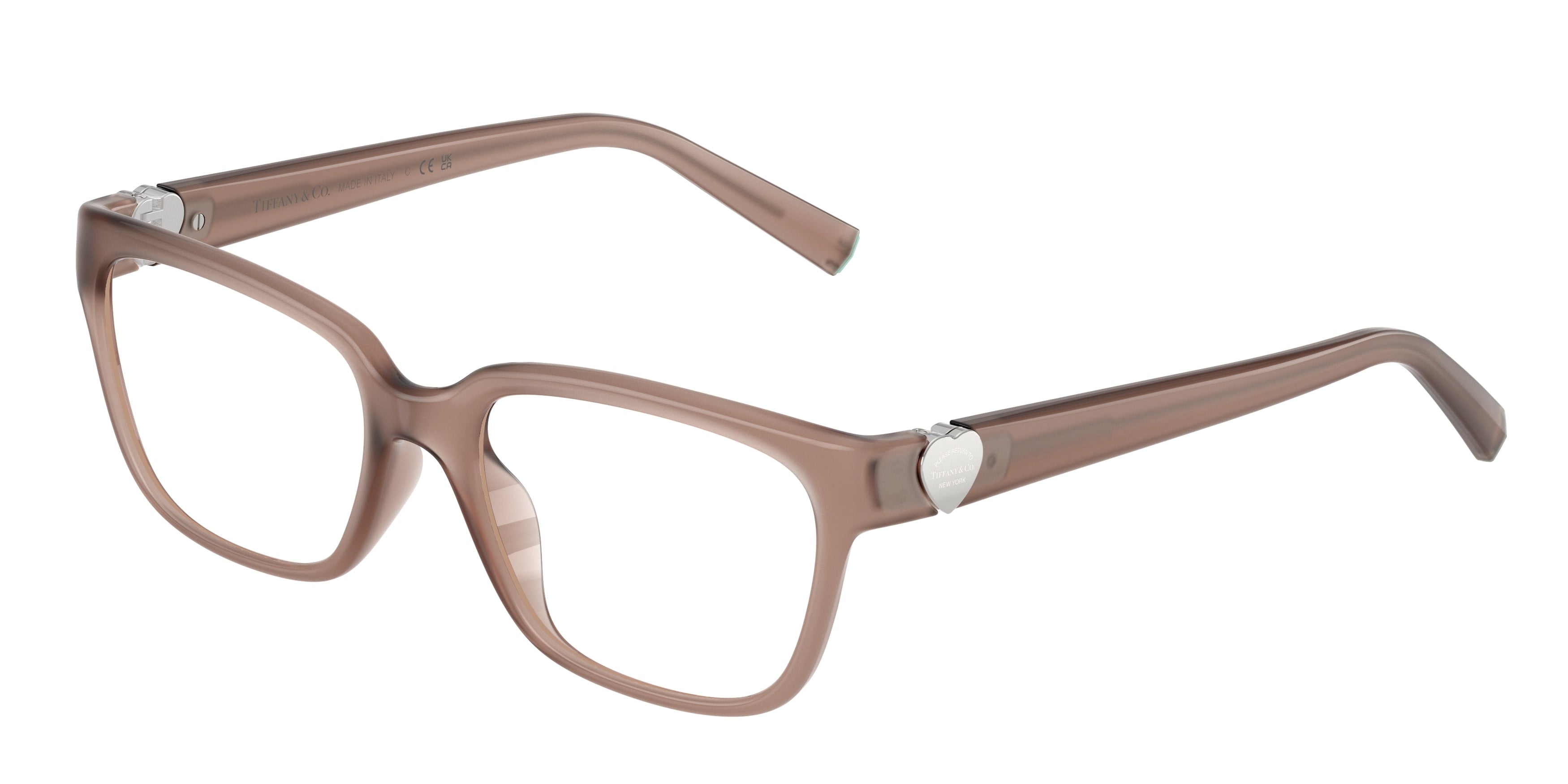 Tiffany TF2286D Pillow Eyeglasses  8449-Coca Cola Sapphire 52-140-17 - Color Map Brown