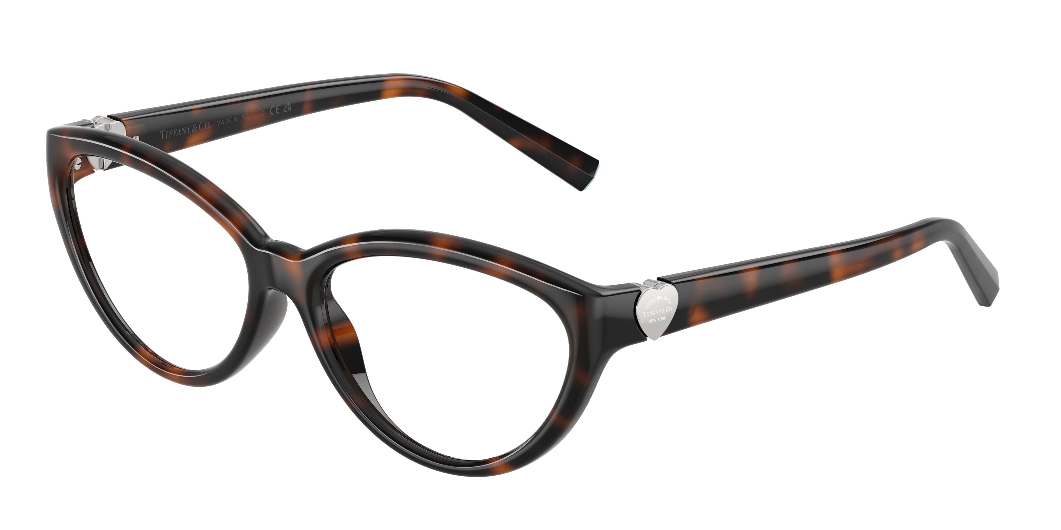 Tiffany TF2287U Cat Eye Eyeglasses  8015-Havana 55-140-16 - Color Map Tortoise