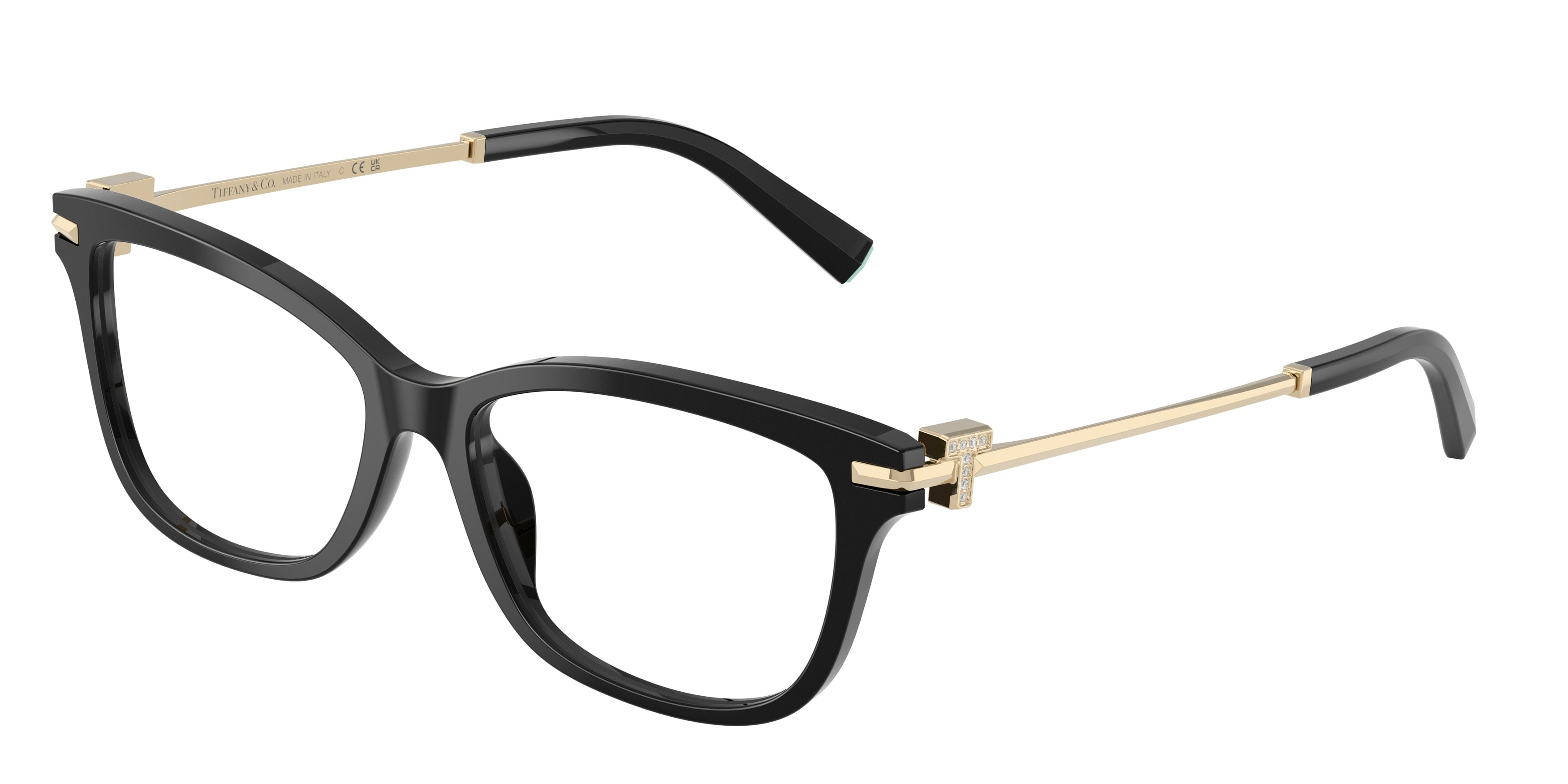 Tiffany TF2288BF Pillow Eyeglasses  8001-Black 53-140-16 - Color Map Black