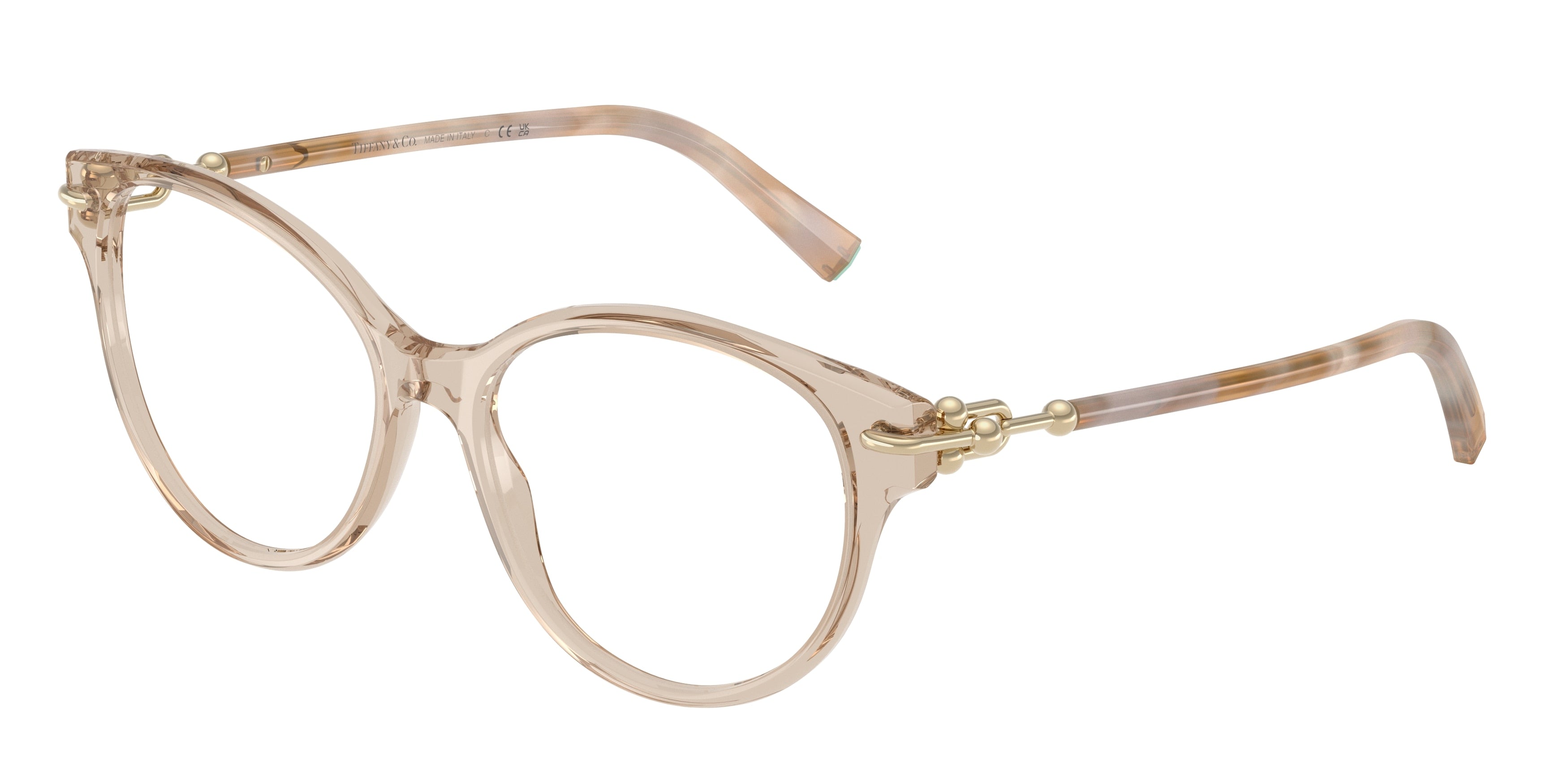 Tiffany TF2289 Cat Eye Eyeglasses  8445-Crystal Beige 55-140-16 - Color Map Brown