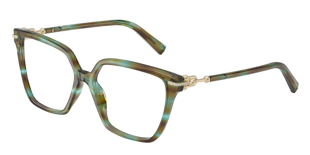 Tiffany TF2290BU Square Eyeglasses  8124-Ocean Turquoise 55-140-15 - Color Map Blue