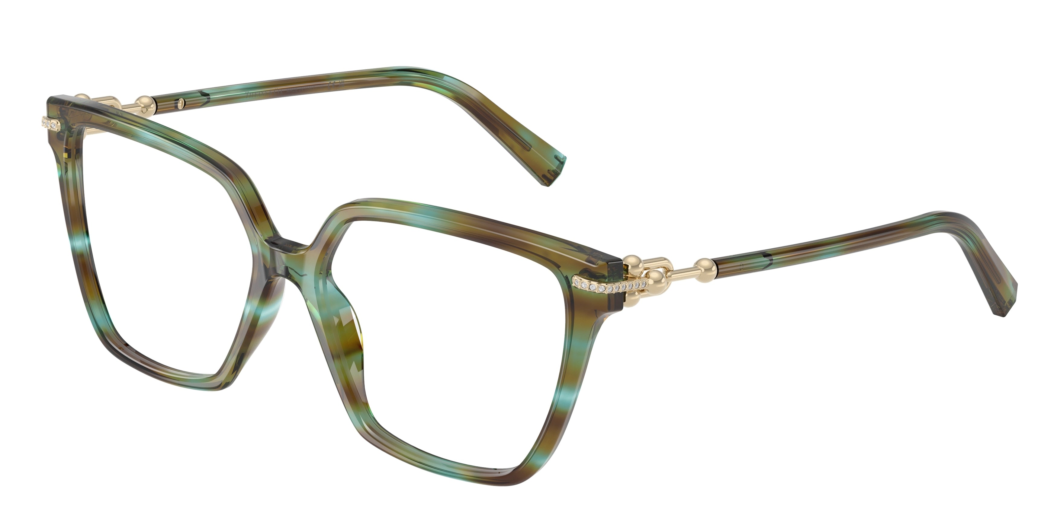 Tiffany TF2290BU Square Eyeglasses  8124-Ocean Turquoise 55-140-15 - Color Map Blue