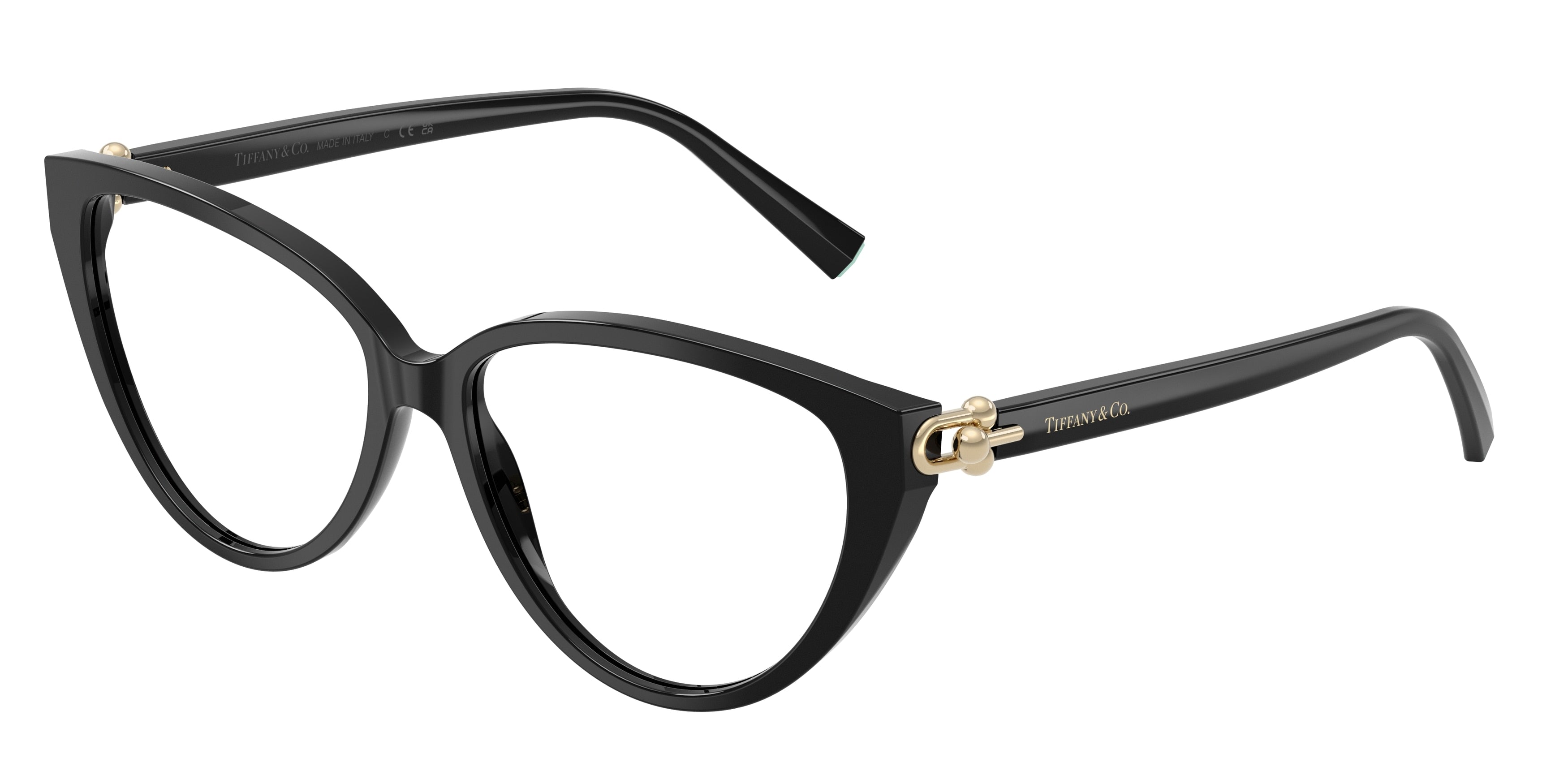 Tiffany TF2292 Cat Eye Eyeglasses  8001-Black 57-140-15 - Color Map Black