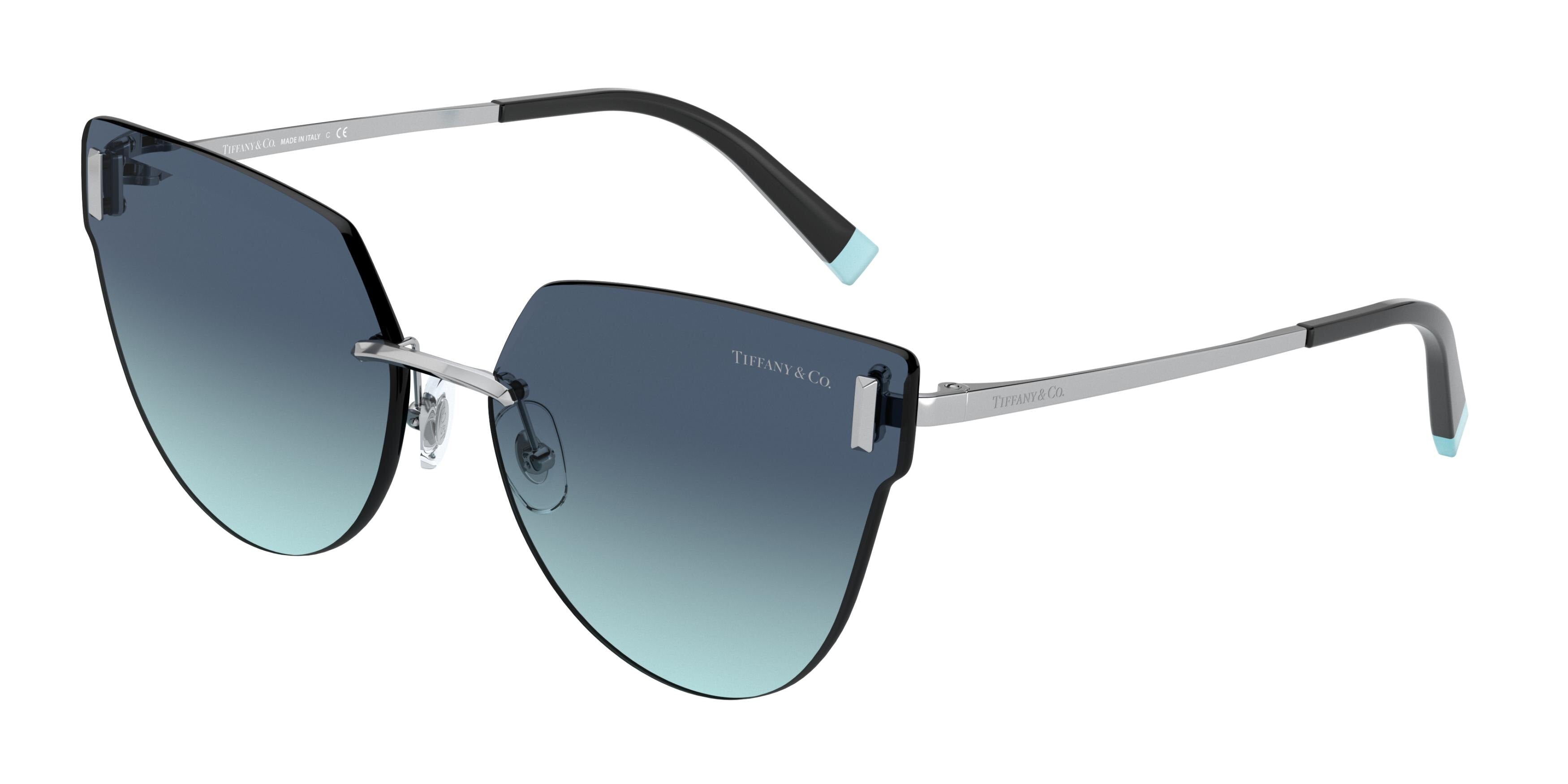 Tiffany TF3070 Irregular Sunglasses  60019S-Silver 62-140-15 - Color Map Silver