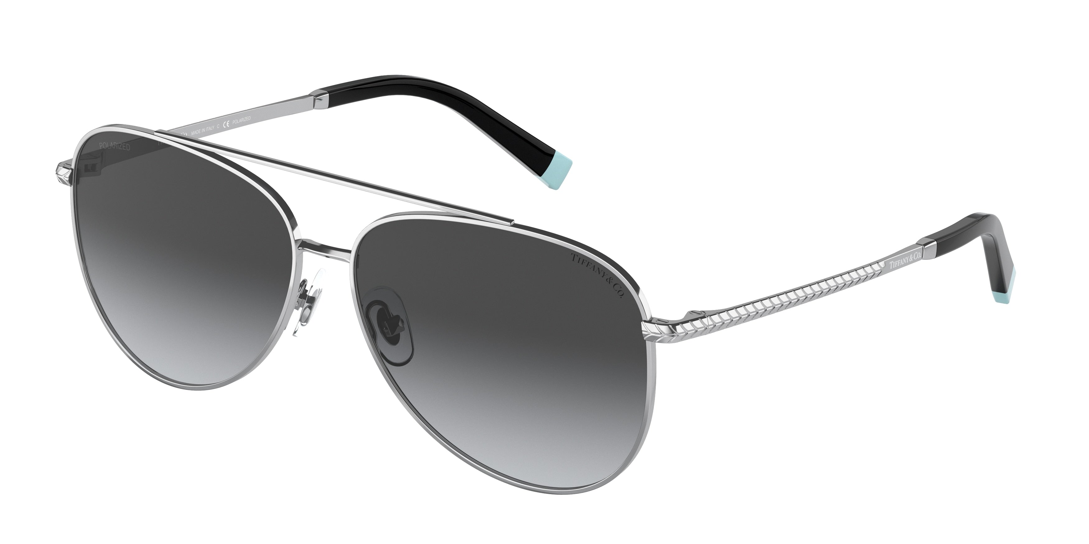 Tiffany TF3074 Pilot Sunglasses  6001T3-Silver 59-140-13 - Color Map Silver