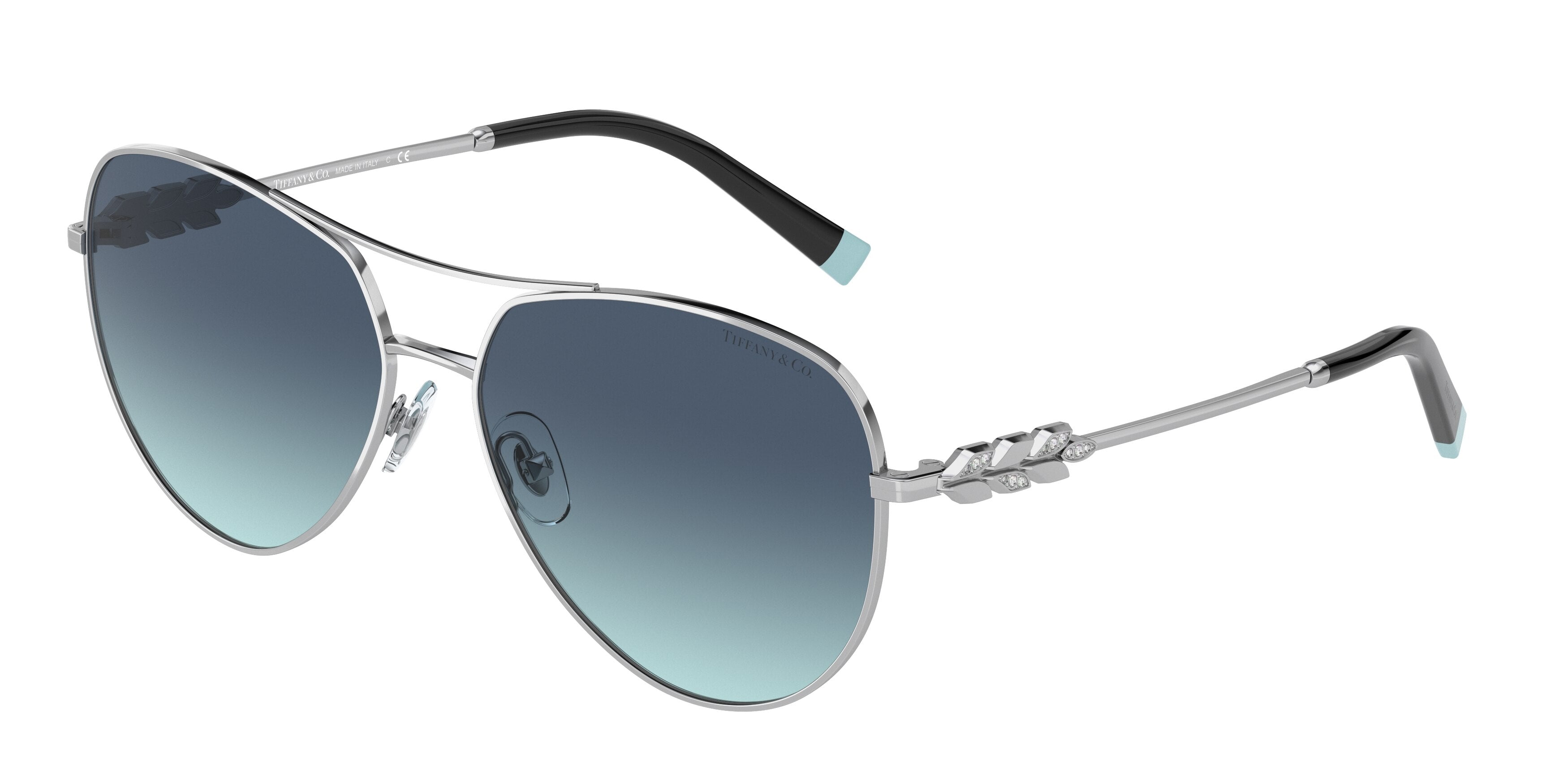 Tiffany TF3083B Pilot Sunglasses  60019S-Silver 59-140-15 - Color Map Silver