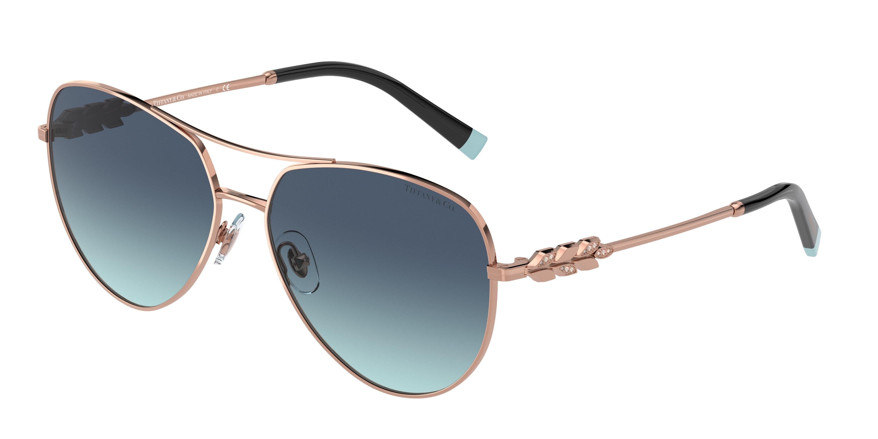 Tiffany TF3083B Pilot Sunglasses  61059S-Rubedo 59-140-15 - Color Map Red