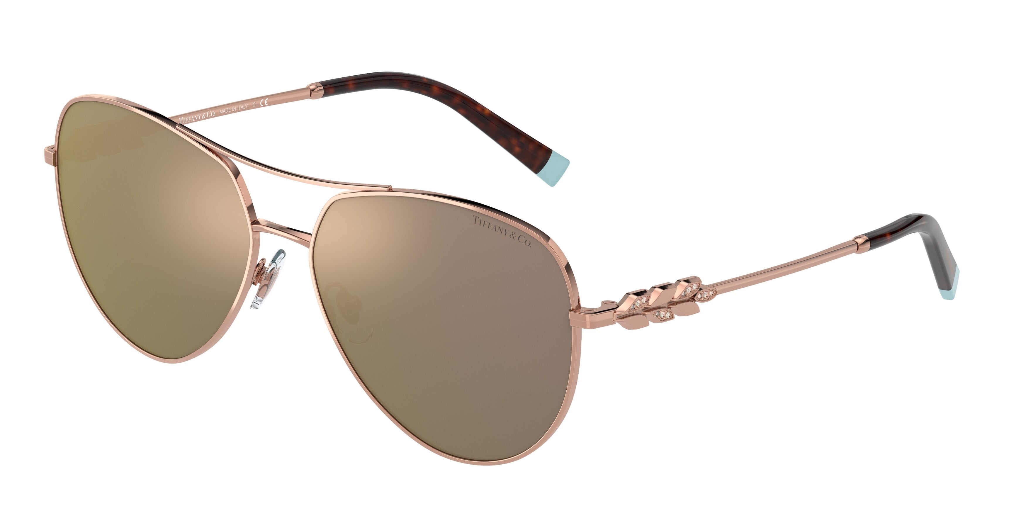 Tiffany TF3083B Pilot Sunglasses  61574Z-Rubedo 59-140-15 - Color Map Red