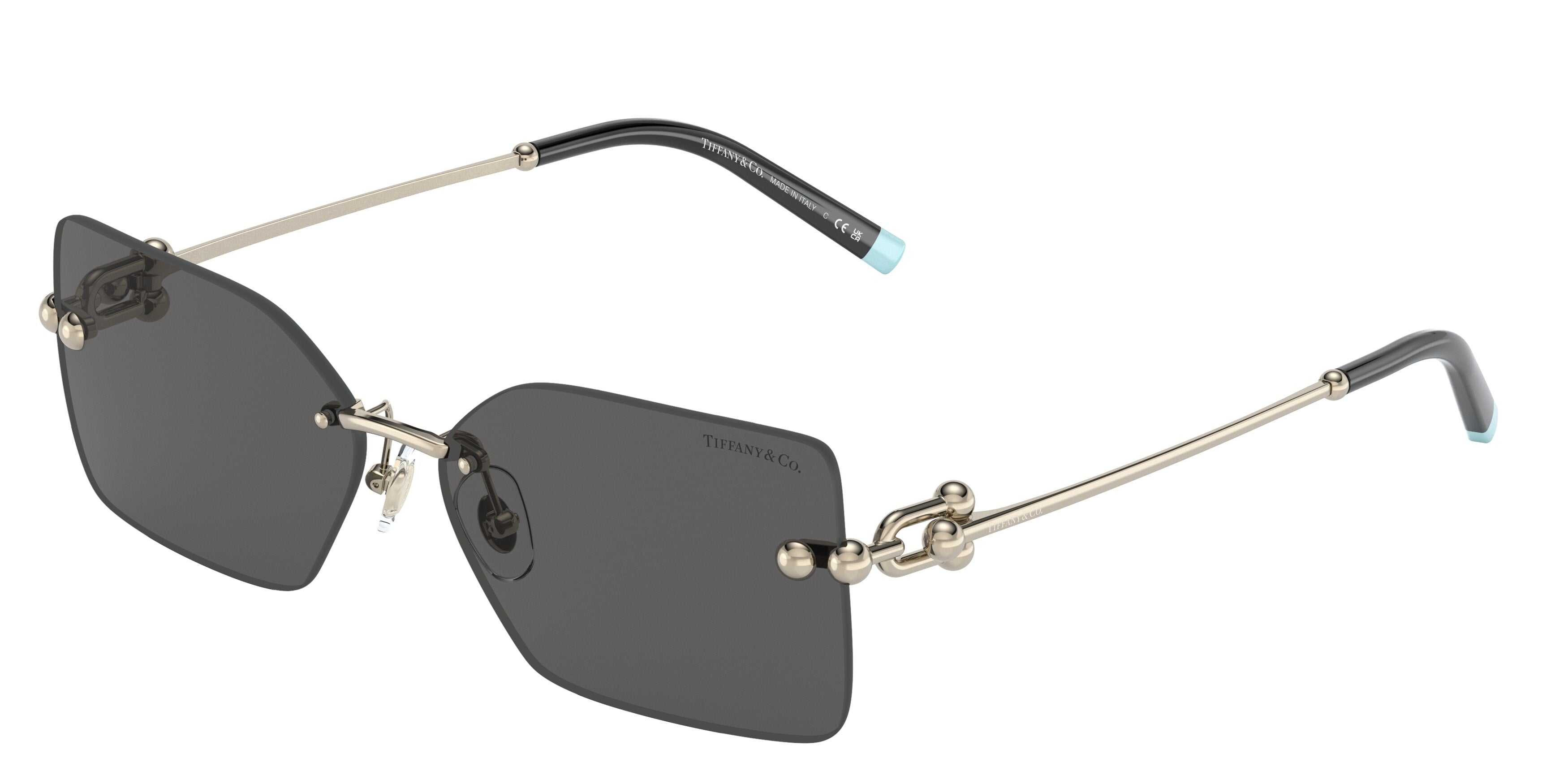 Tiffany TF3088 Rectangle Sunglasses  6021S4-Pale Gold 59-130-14 - Color Map Gold
