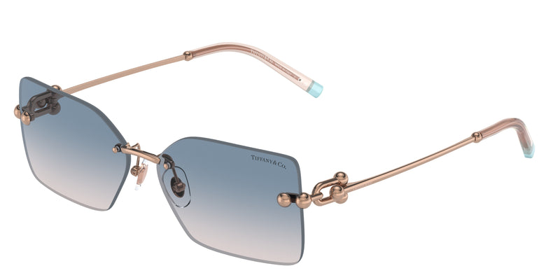 Tiffany TF3088 Rectangle Sunglasses  610516-Rubedo 59-130-14 - Color Map Red