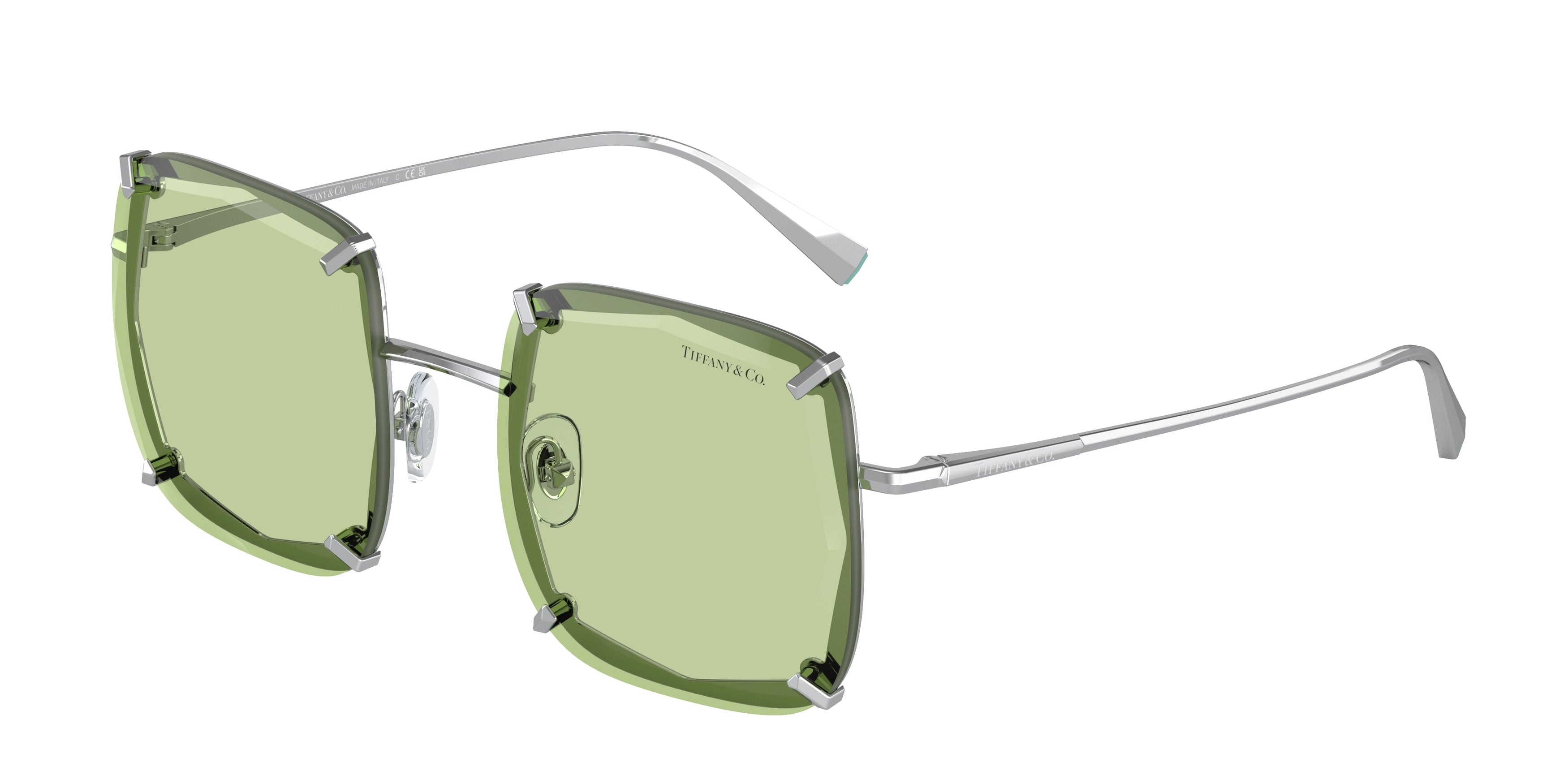Tiffany TF3089 Square Sunglasses  6001/2-Silver 52-135-20 - Color Map Silver