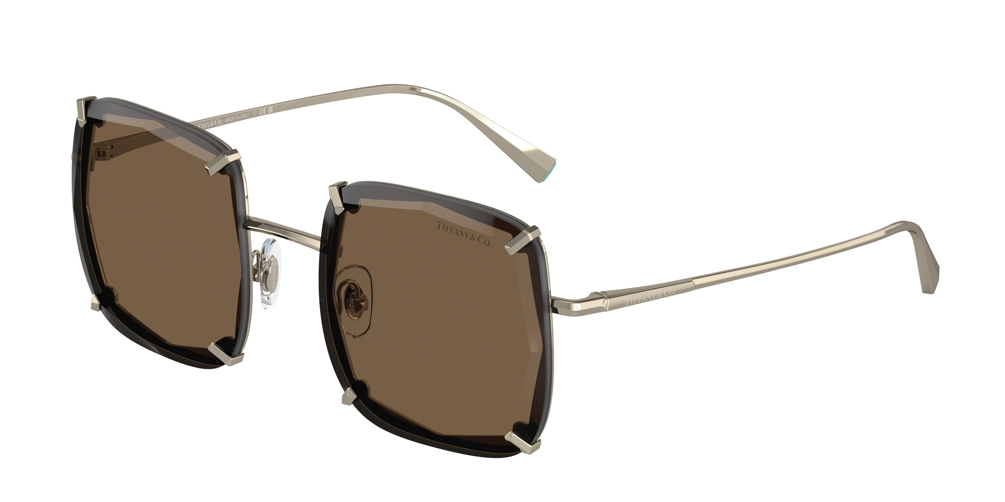 Tiffany TF3089 Square Sunglasses  602173-Pale Gold 52-135-20 - Color Map Gold