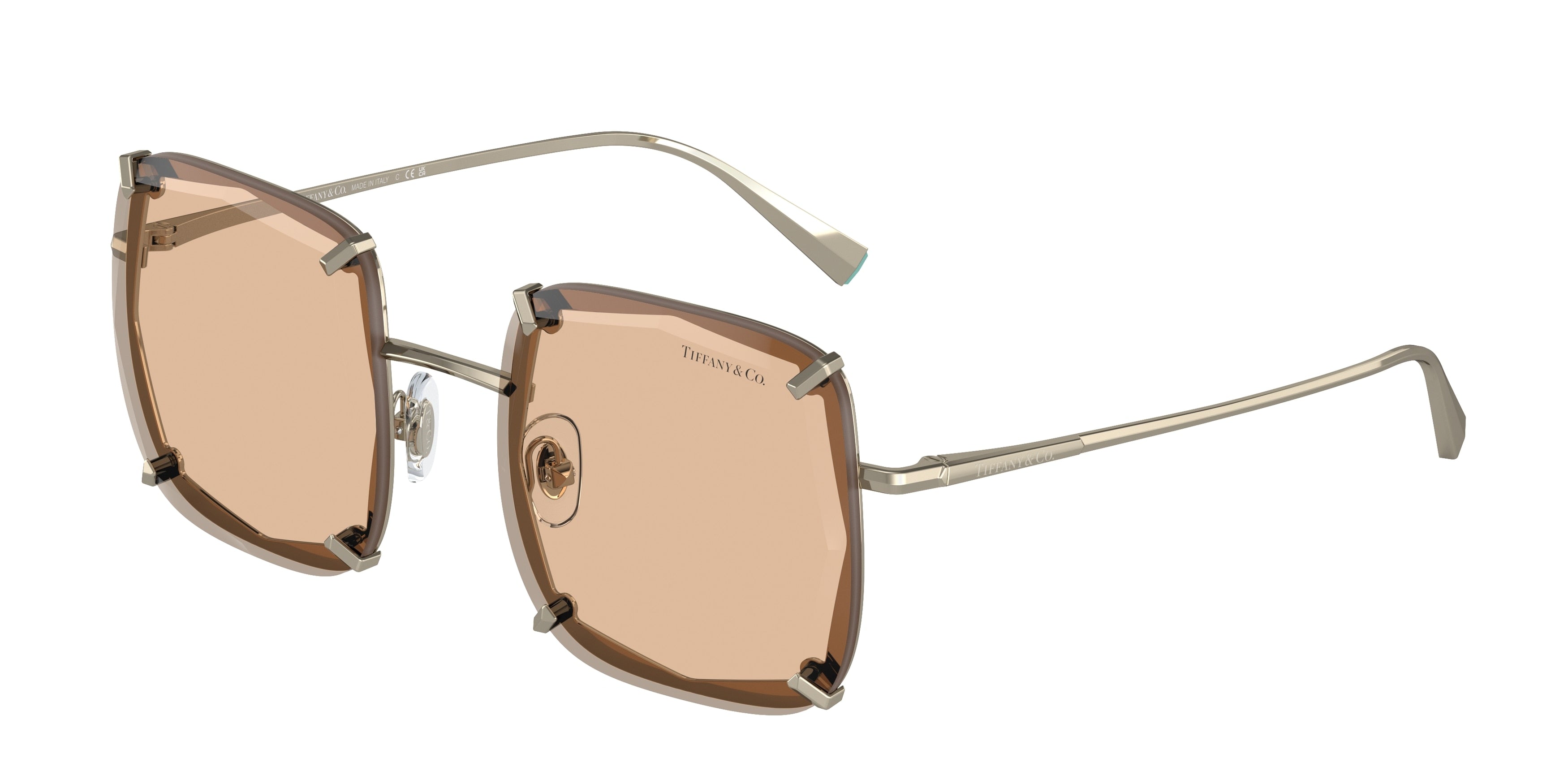 Tiffany TF3089 Square Sunglasses  618273-Pale Gold 52-135-20 - Color Map Gold